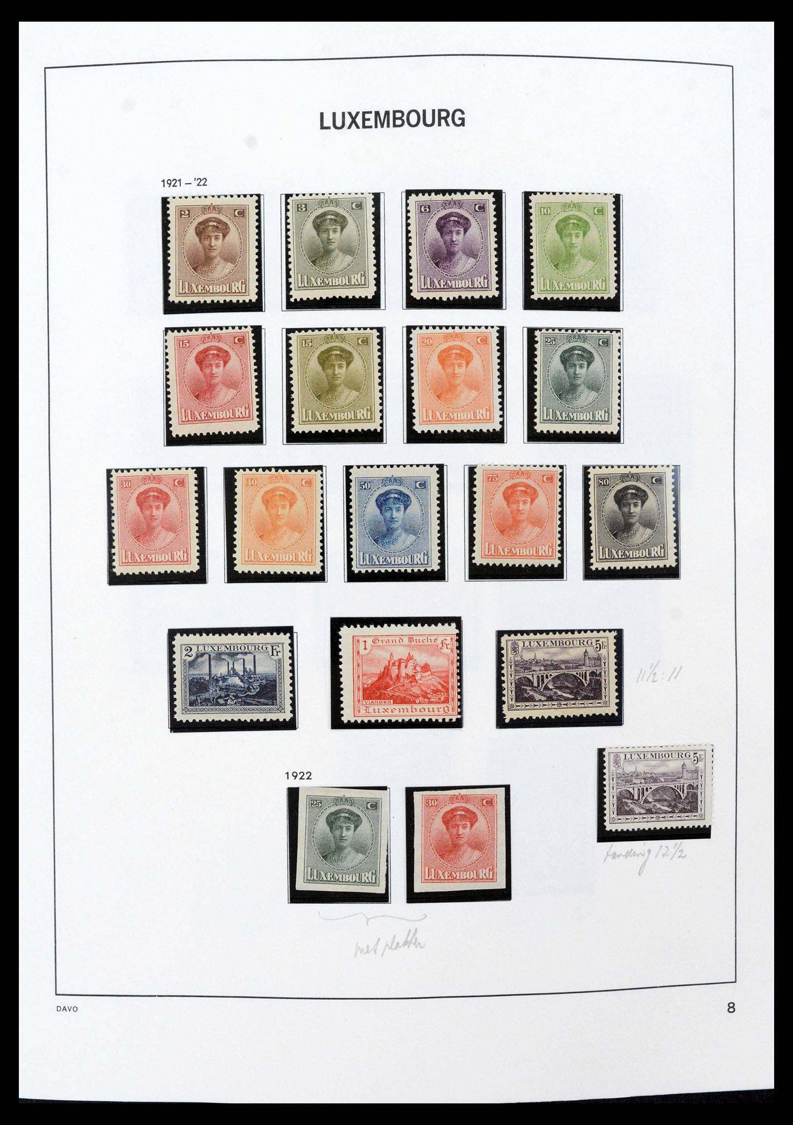 38689 0010 - Stamp collection 38689 Luxembourg 1852-2018.