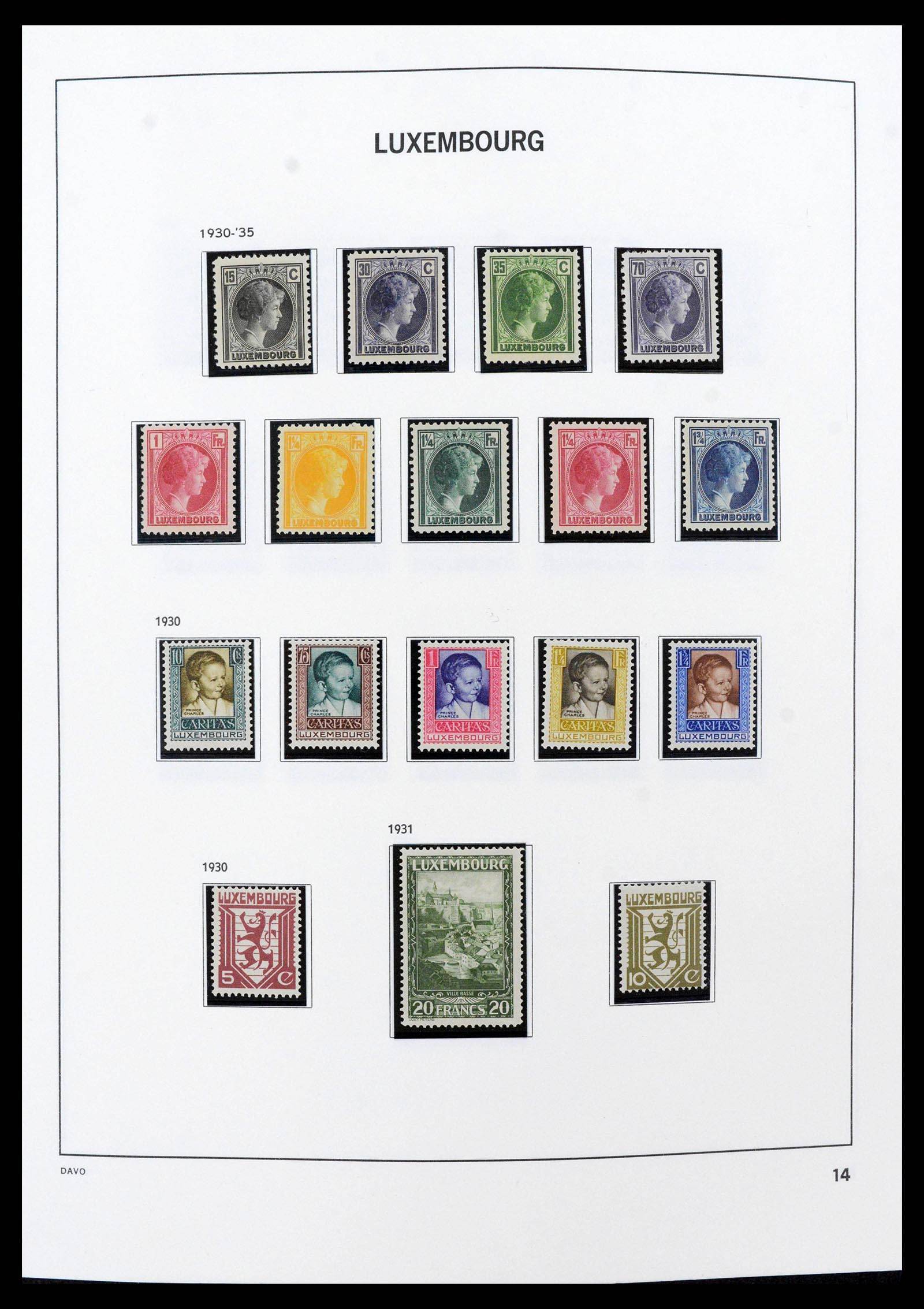 38689 0016 - Stamp collection 38689 Luxembourg 1852-2018.