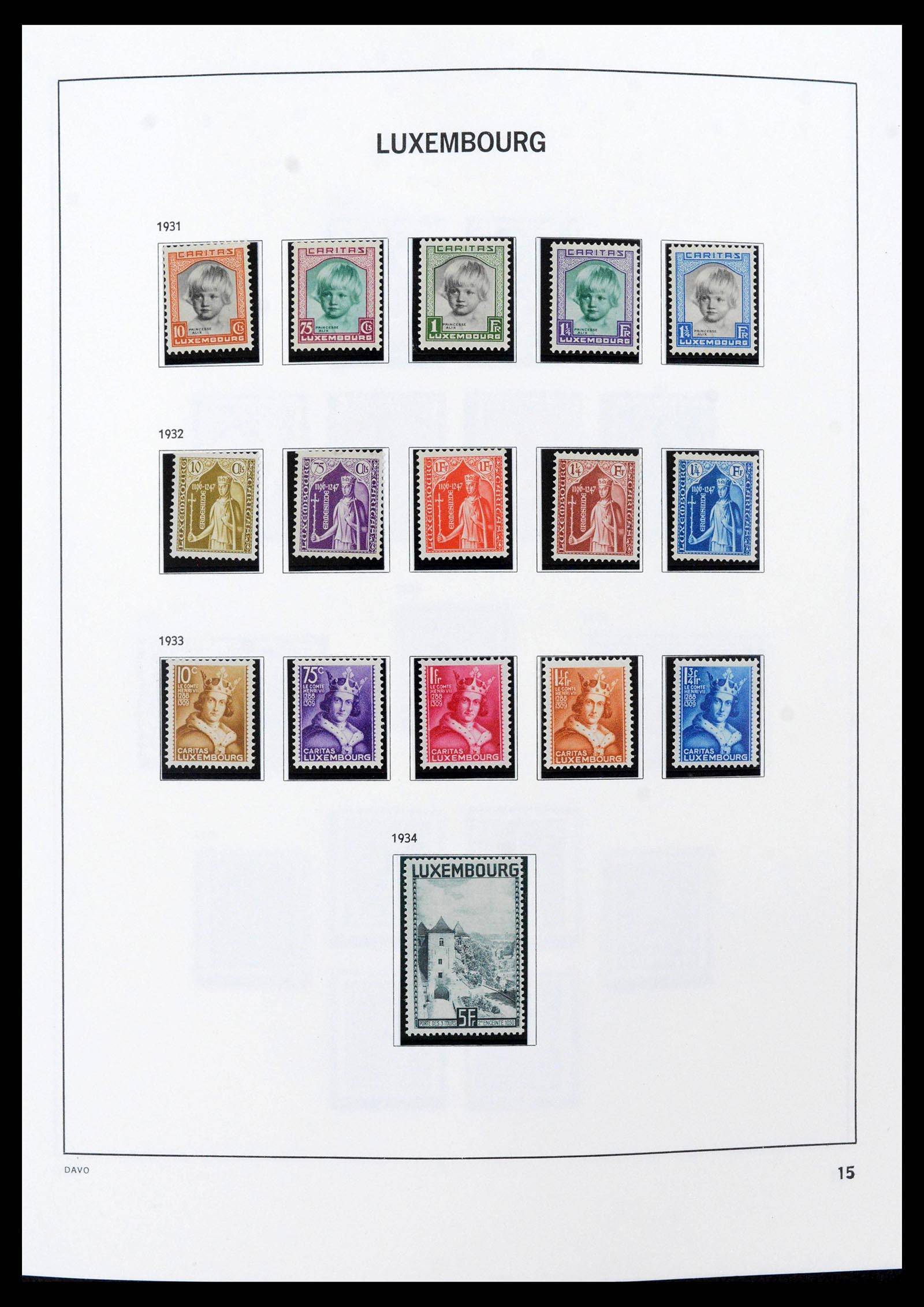 38689 0017 - Stamp collection 38689 Luxembourg 1852-2018.