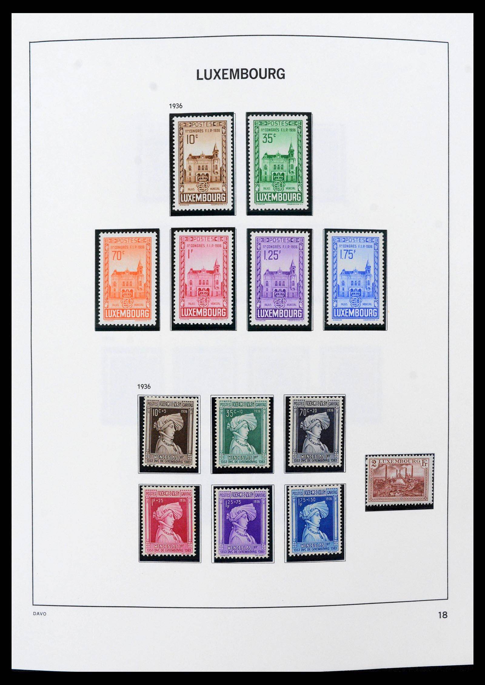 38689 0019 - Stamp collection 38689 Luxembourg 1852-2018.