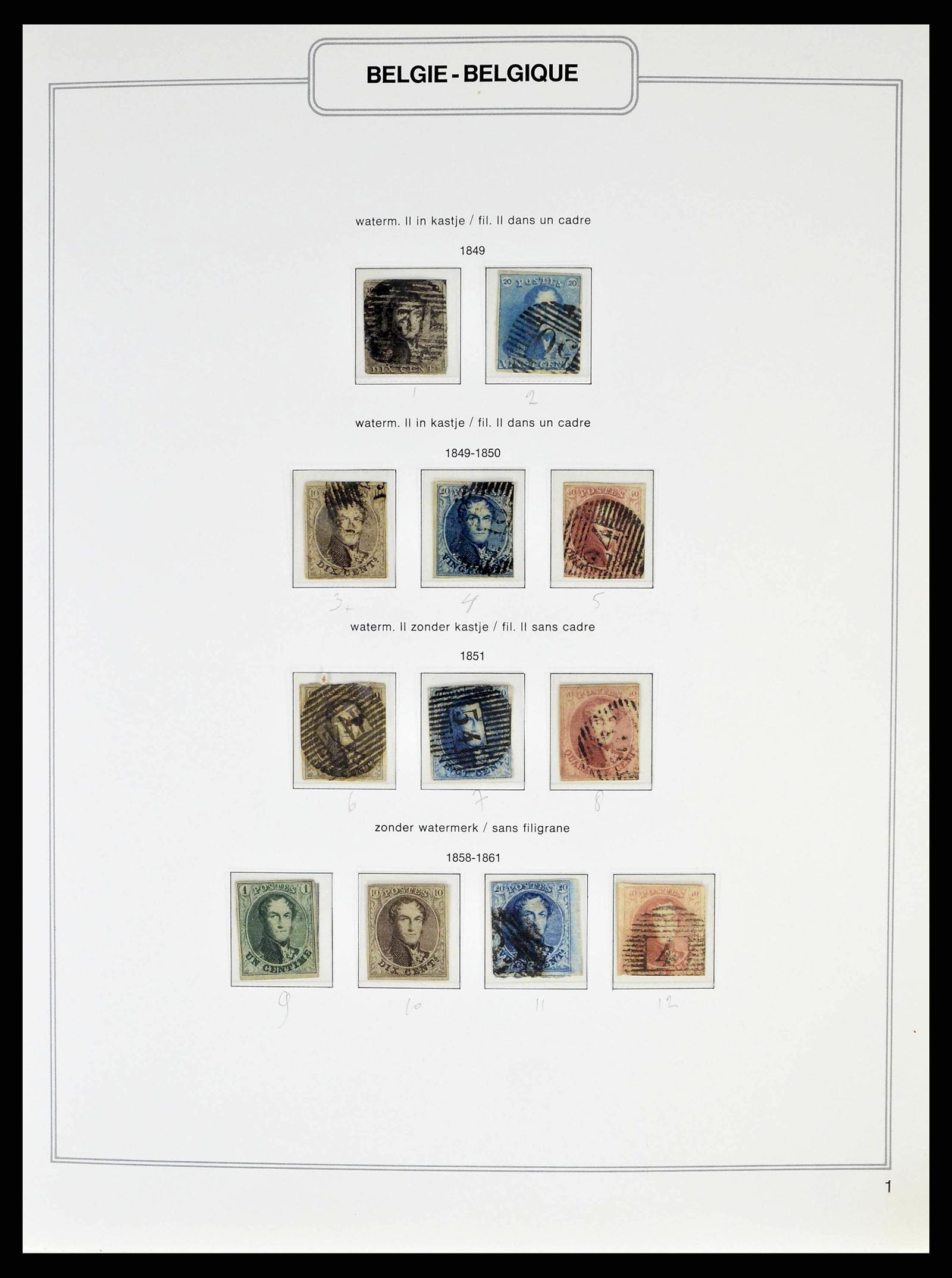 38690 0002 - Stamp collection 38690 Belgium 1849-1979.