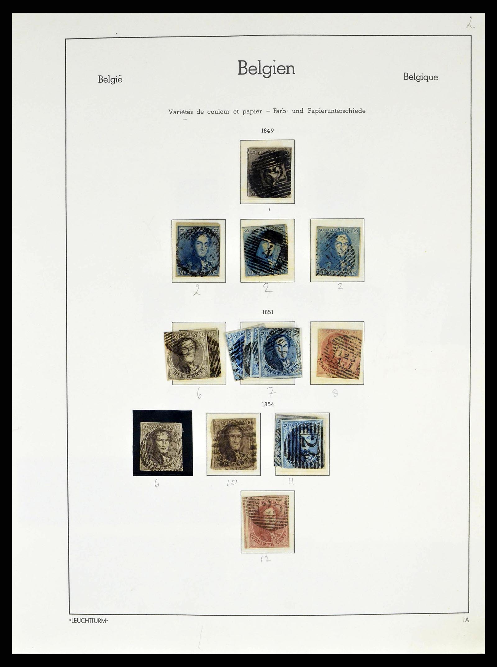 38690 0003 - Stamp collection 38690 Belgium 1849-1979.