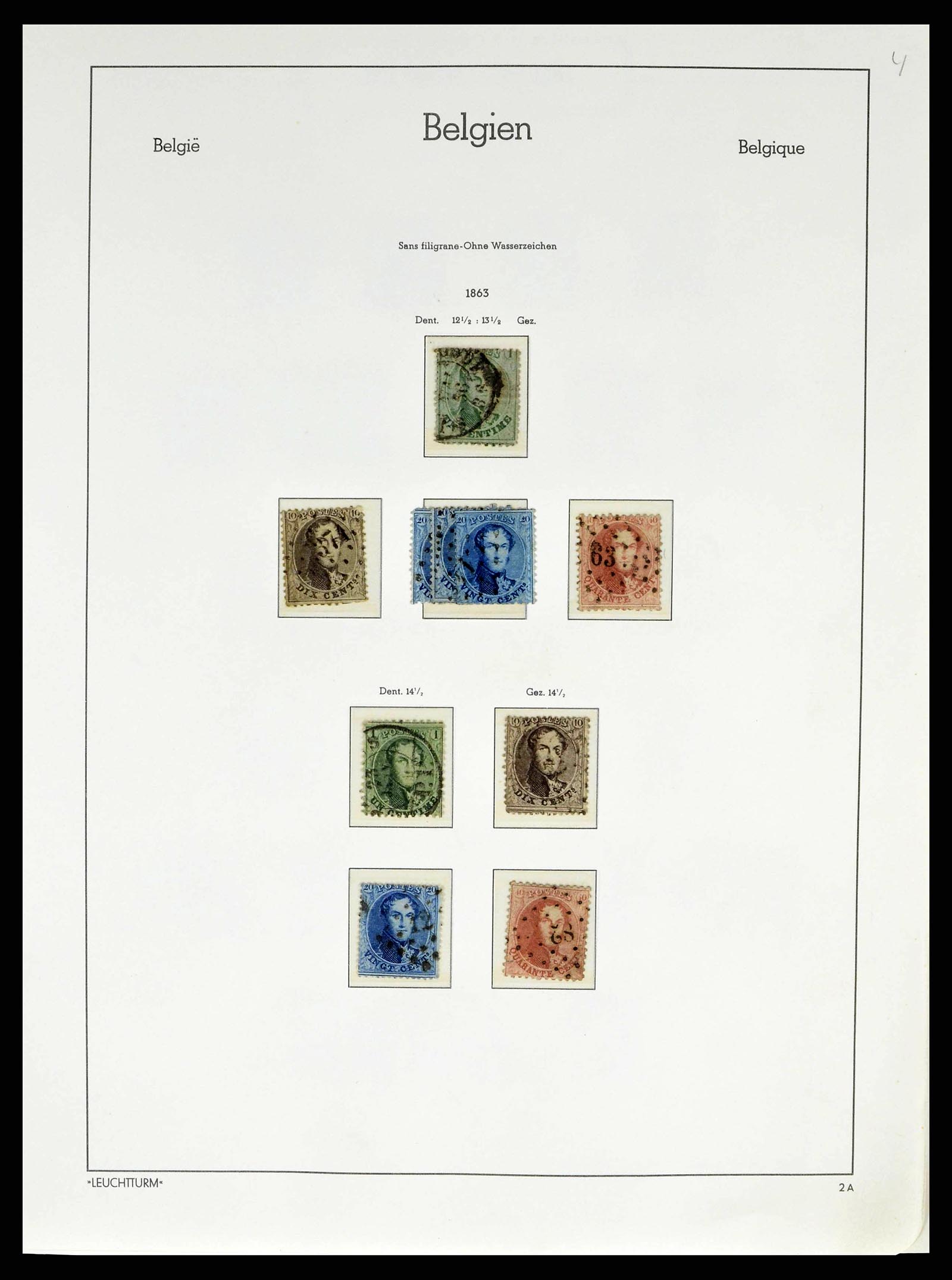 38690 0005 - Stamp collection 38690 Belgium 1849-1979.