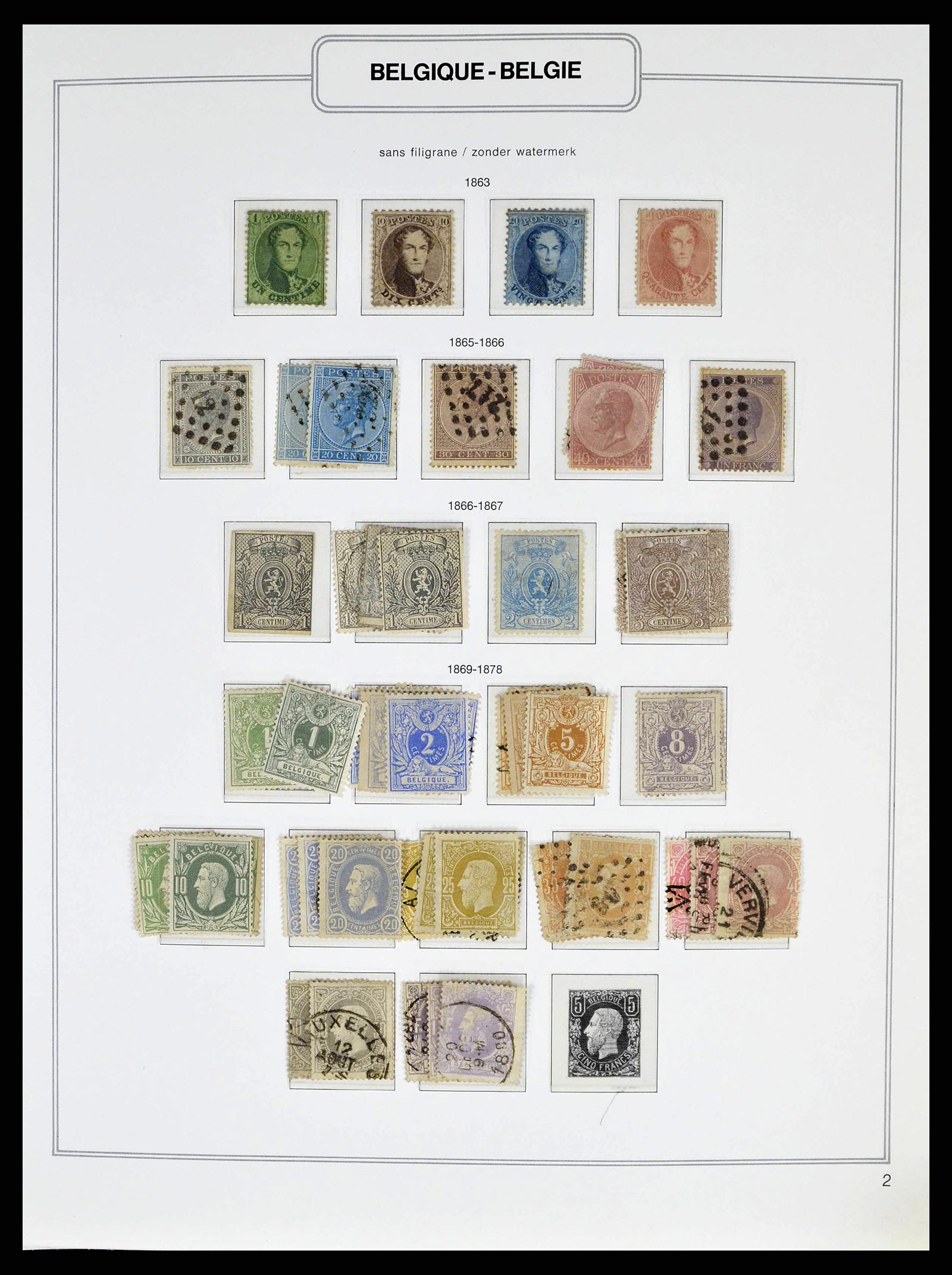 38690 0006 - Stamp collection 38690 Belgium 1849-1979.