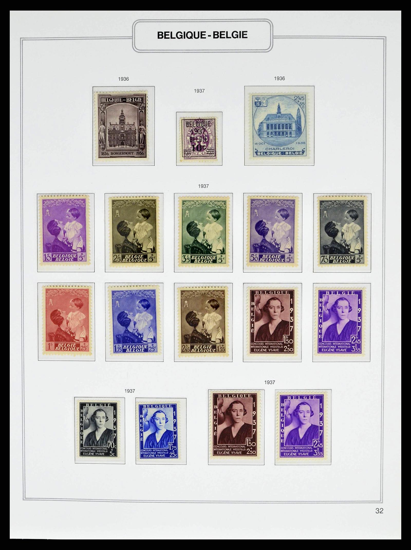 38690 0038 - Stamp collection 38690 Belgium 1849-1979.