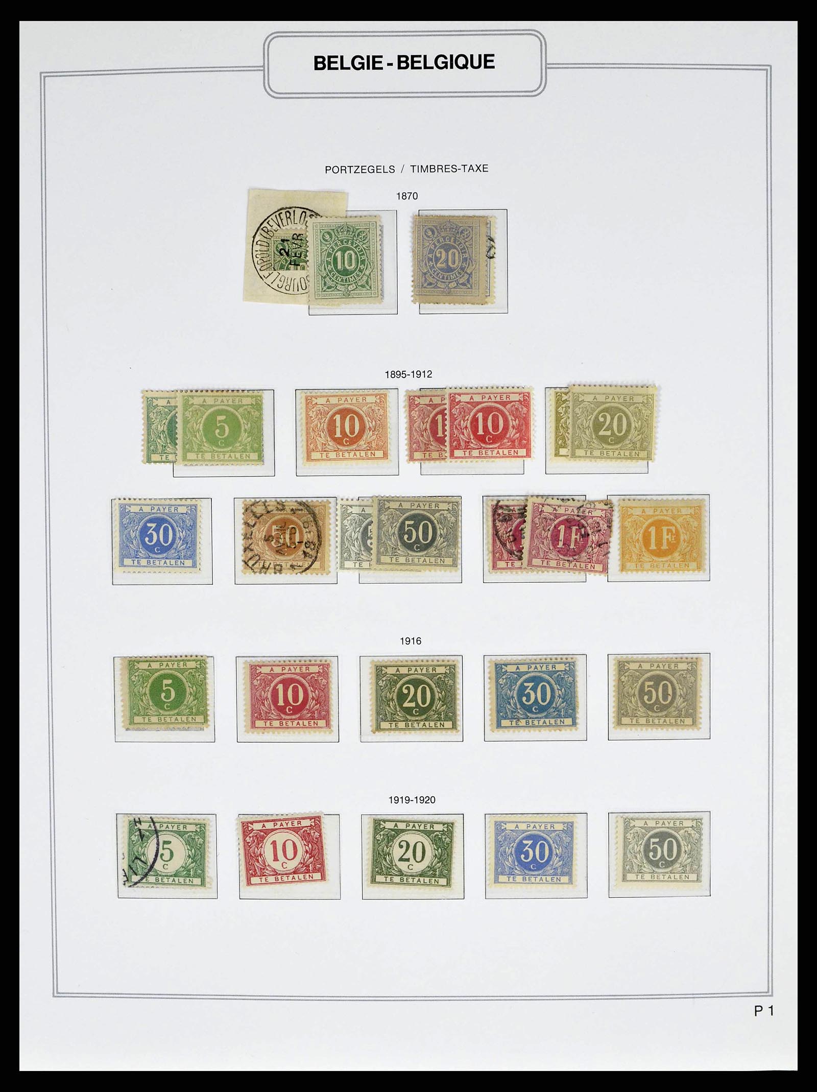 38690 0055 - Stamp collection 38690 Belgium 1849-1979.