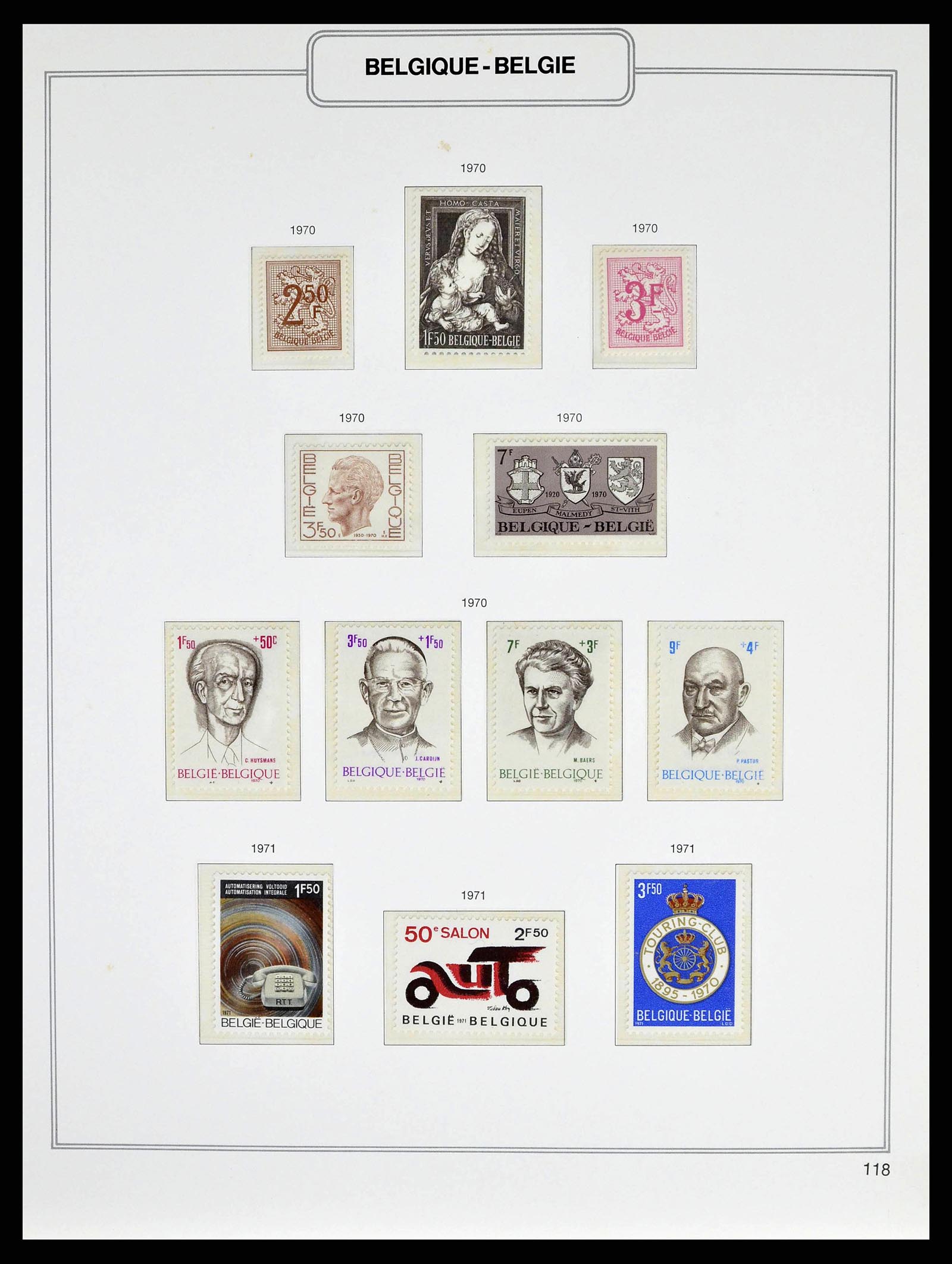 38690 0202 - Stamp collection 38690 Belgium 1849-1979.