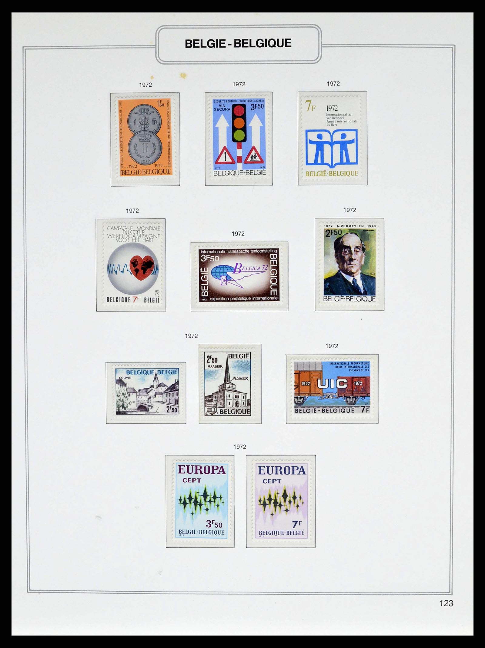 38690 0207 - Stamp collection 38690 Belgium 1849-1979.