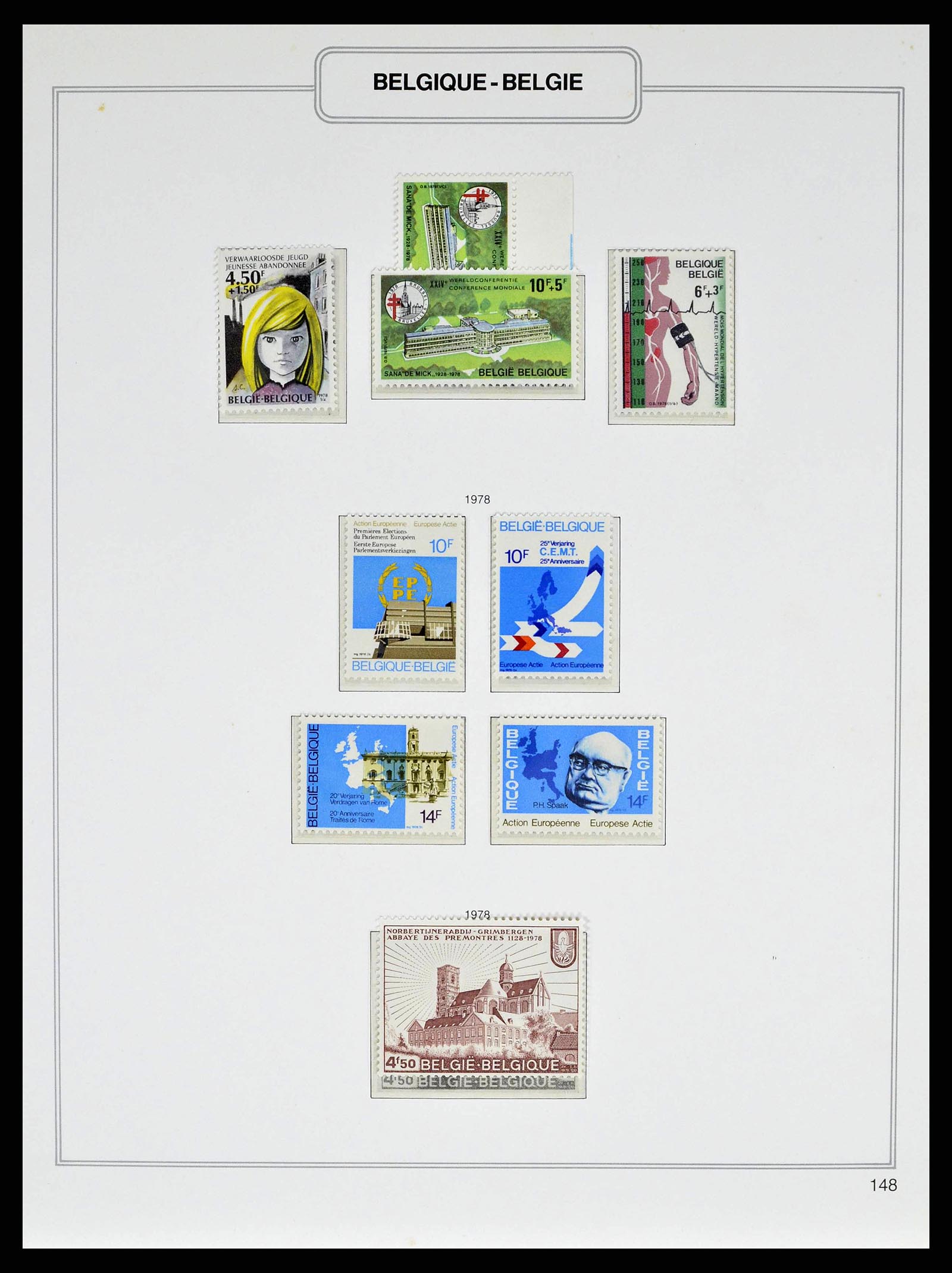 38690 0232 - Stamp collection 38690 Belgium 1849-1979.