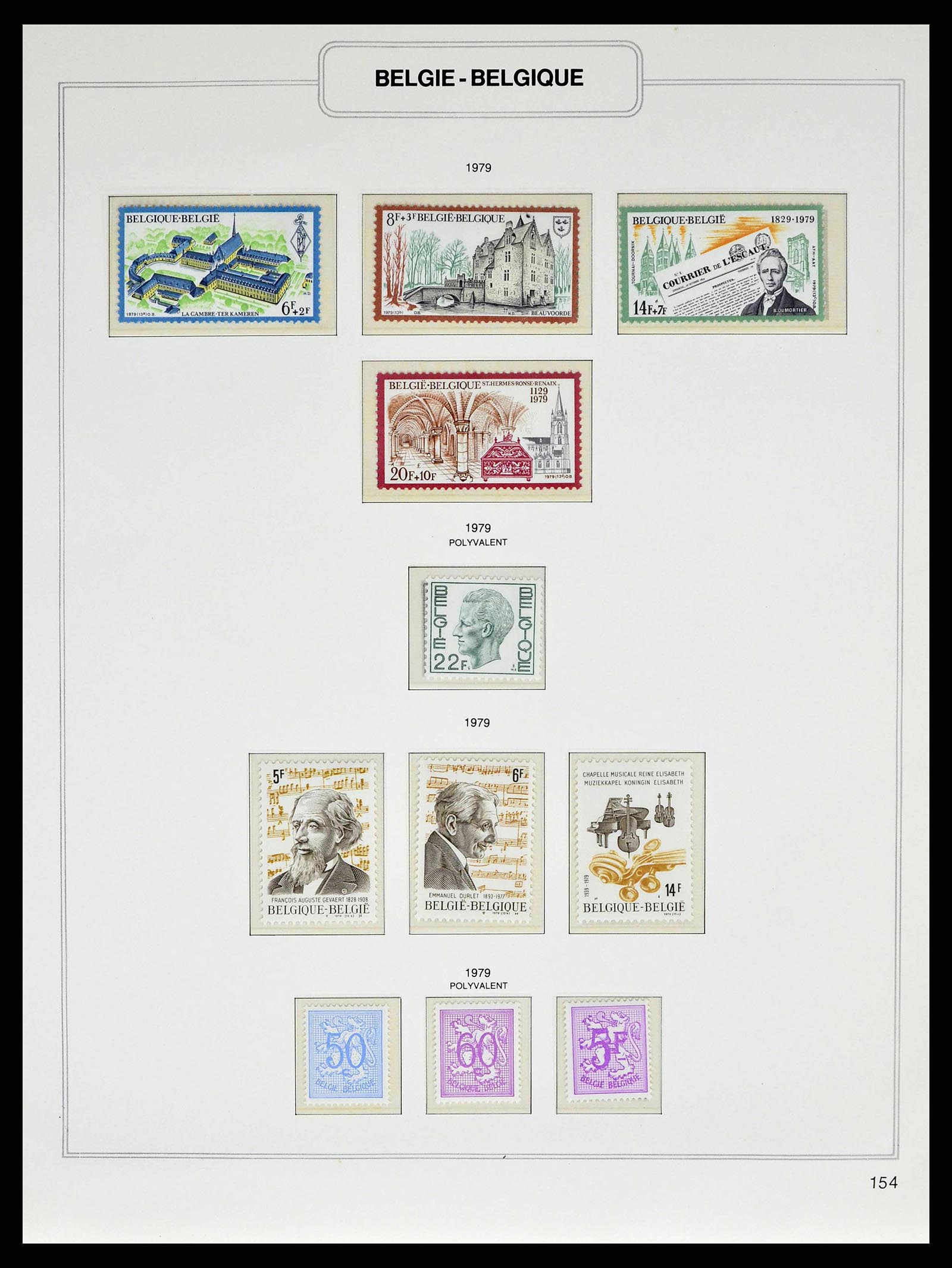 38690 0238 - Stamp collection 38690 Belgium 1849-1979.