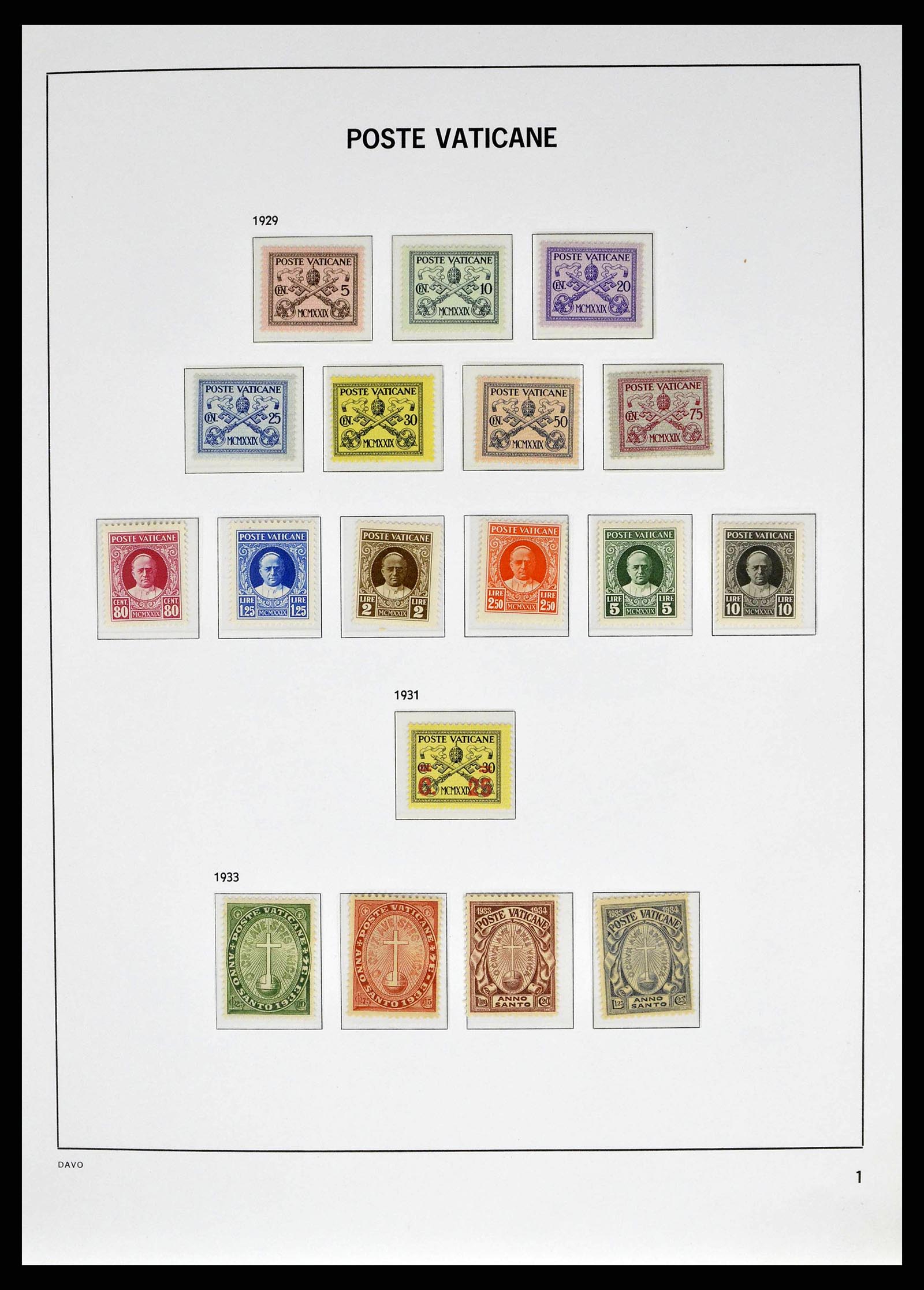 38691 0003 - Postzegelverzameling 38691 Vaticaan 1929-1998.