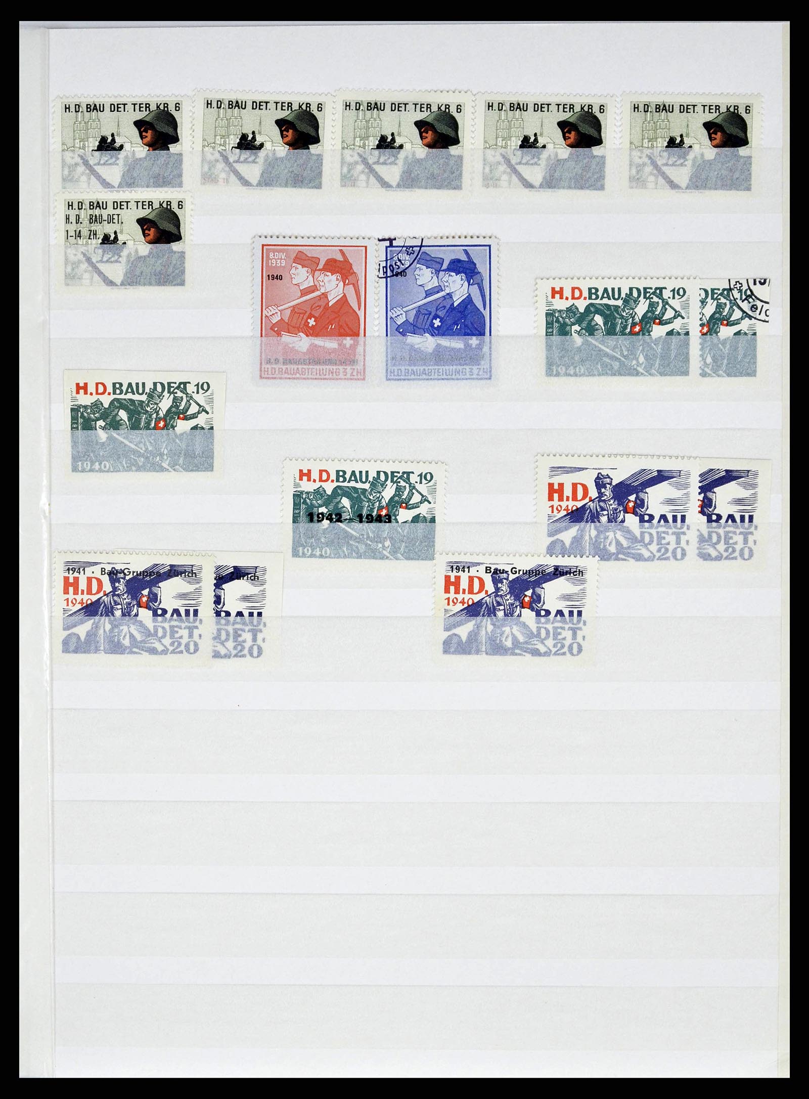 38695 0047 - Stamp collection 38695 Switzerland soldierstamps 1914-1945.