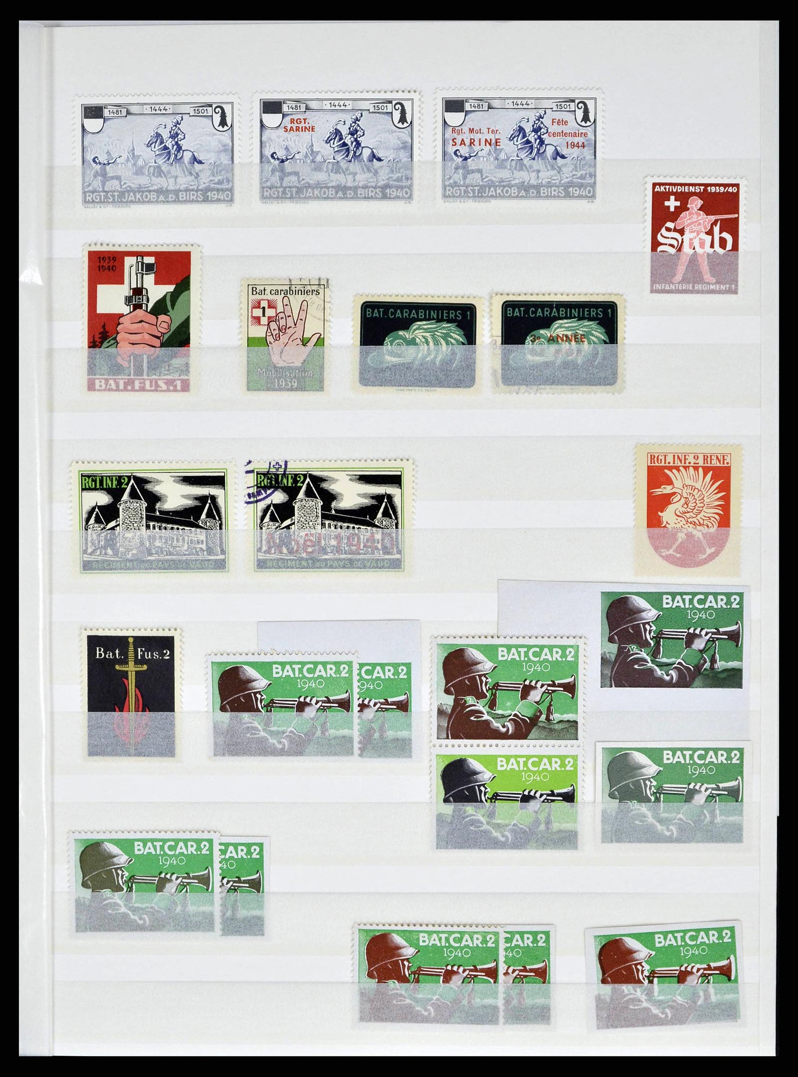 38695 0051 - Stamp collection 38695 Switzerland soldierstamps 1914-1945.