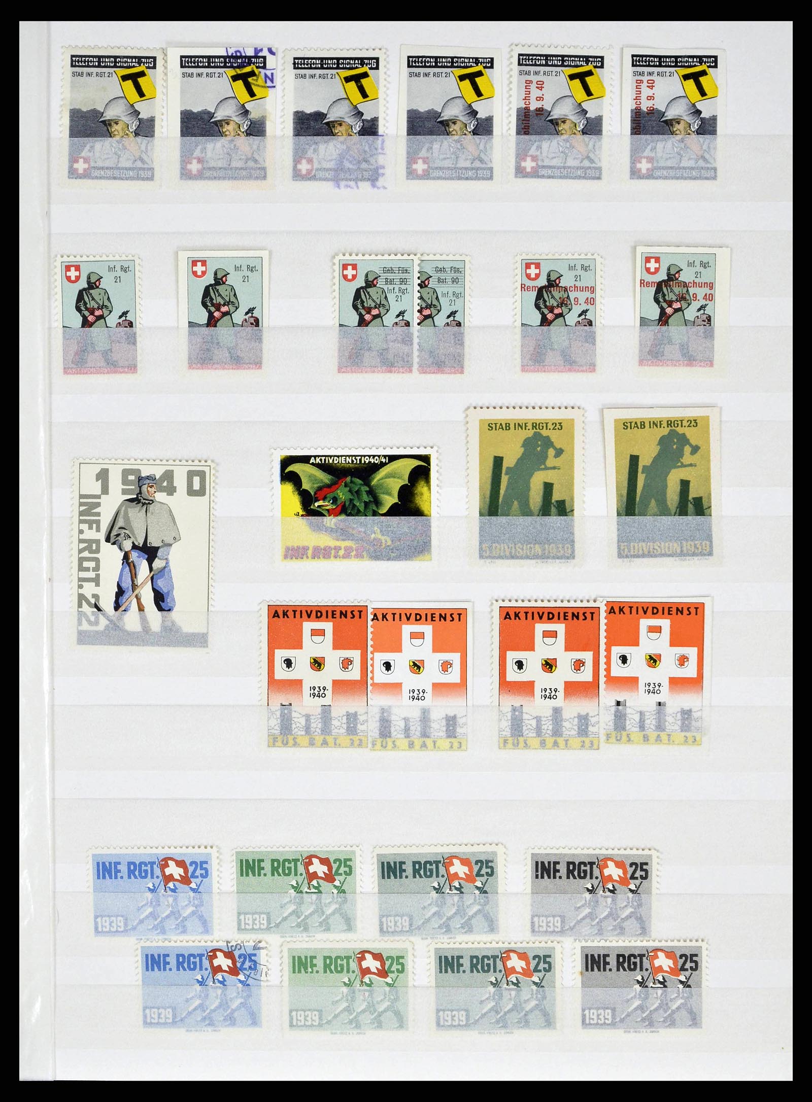 38695 0057 - Stamp collection 38695 Switzerland soldierstamps 1914-1945.