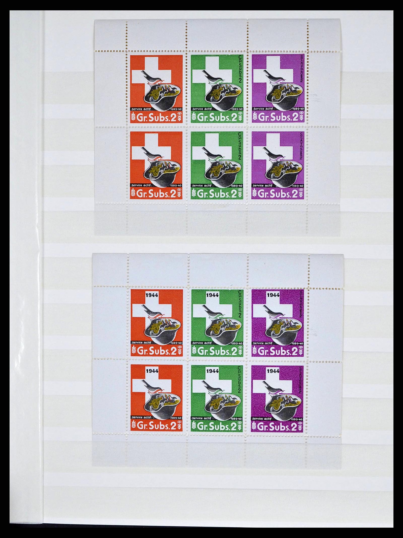 38695 0183 - Postzegelverzameling 38695 Zwitserland soldatenzegels 1914-1945.