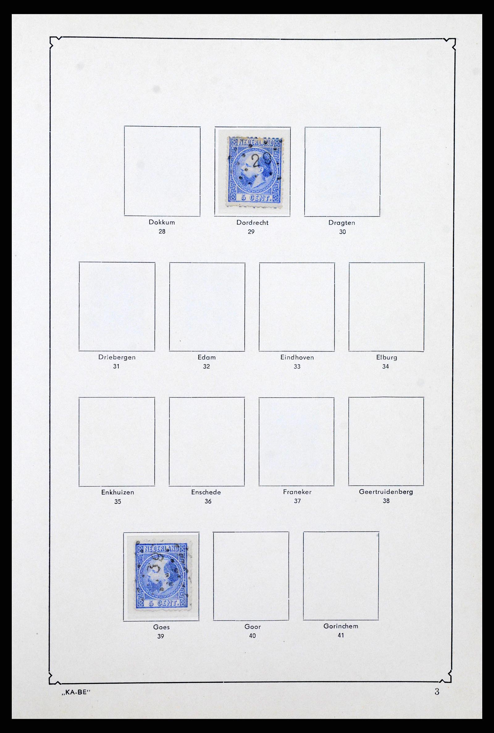 38697 0004 - Postzegelverzameling 38697 Nederland puntstempels.