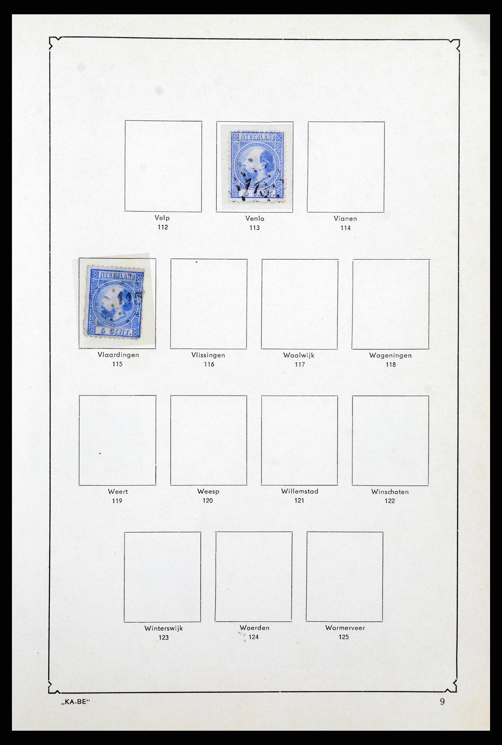 38697 0012 - Postzegelverzameling 38697 Nederland puntstempels.
