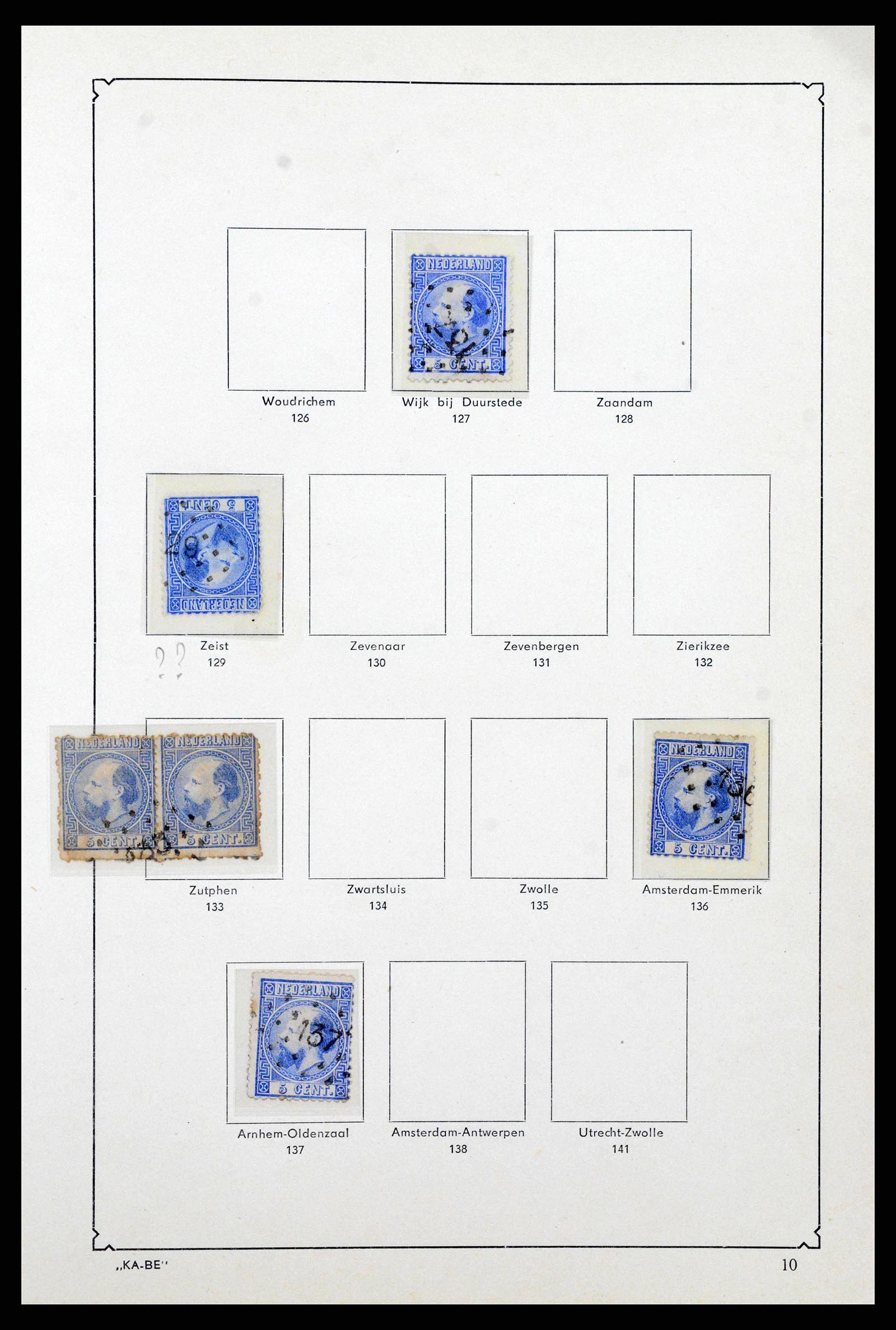 38697 0013 - Postzegelverzameling 38697 Nederland puntstempels.