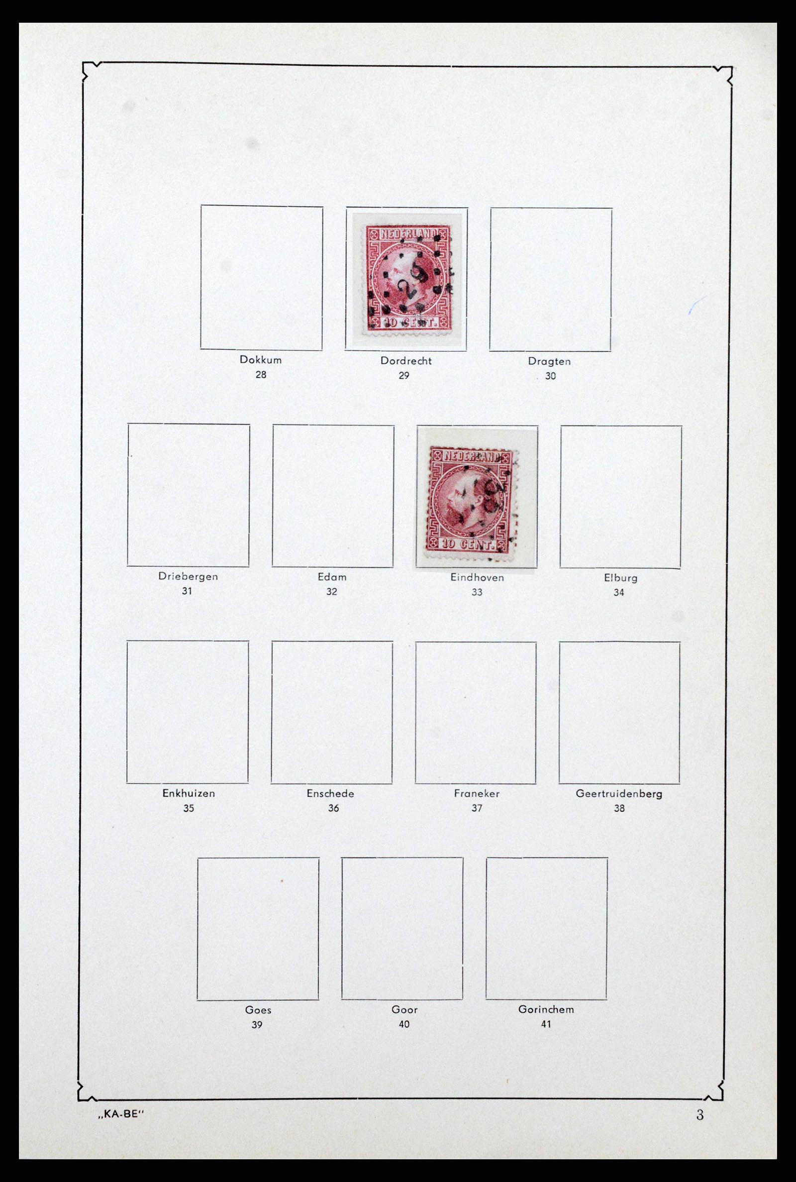 38697 0016 - Postzegelverzameling 38697 Nederland puntstempels.