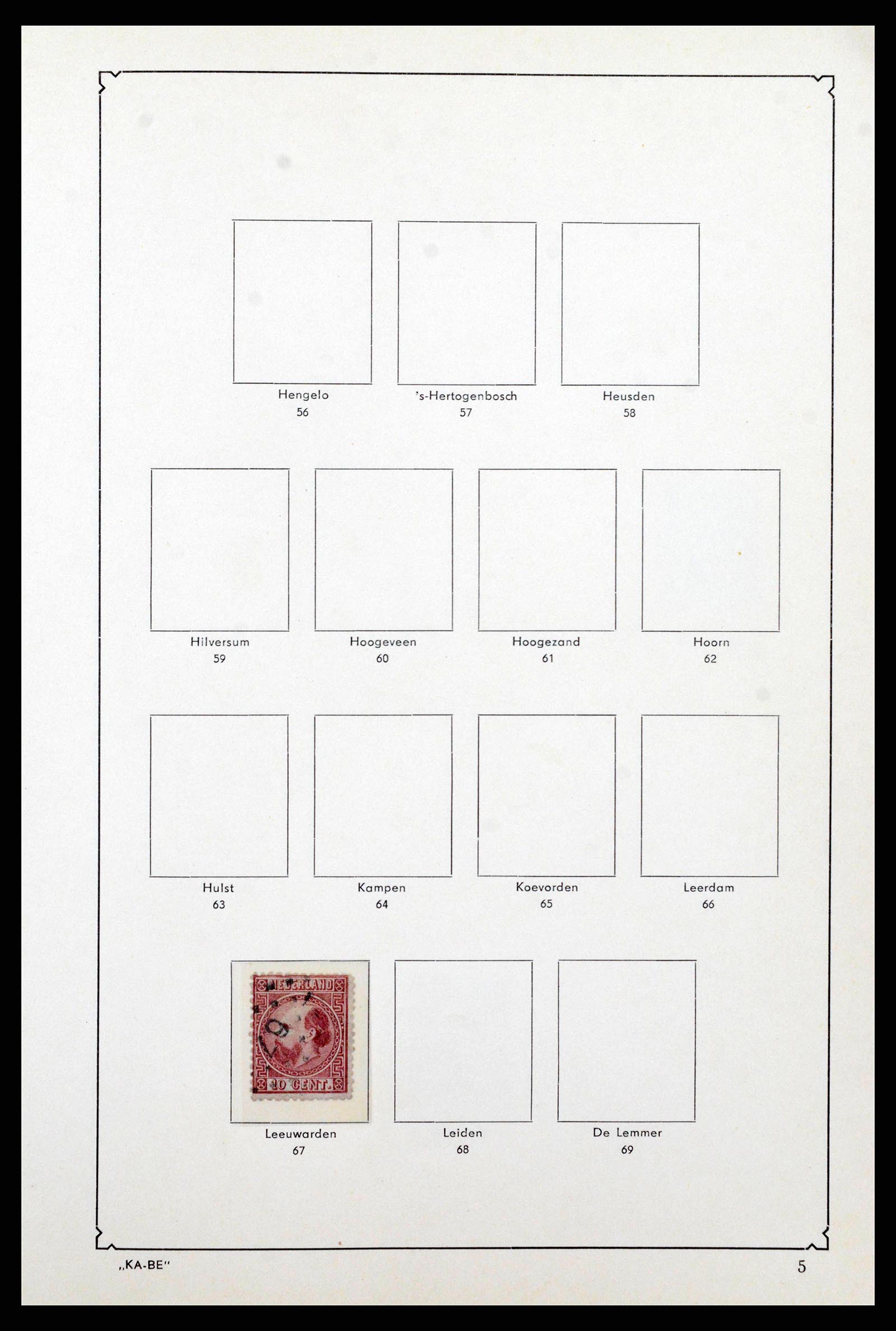 38697 0019 - Postzegelverzameling 38697 Nederland puntstempels.