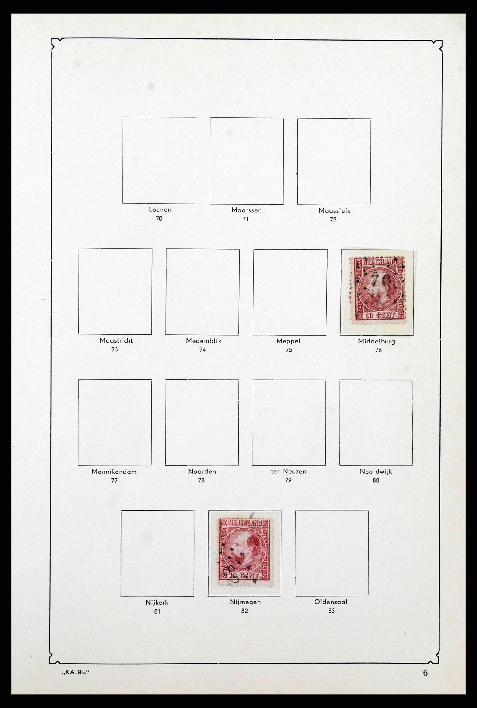 38697 0020 - Postzegelverzameling 38697 Nederland puntstempels.