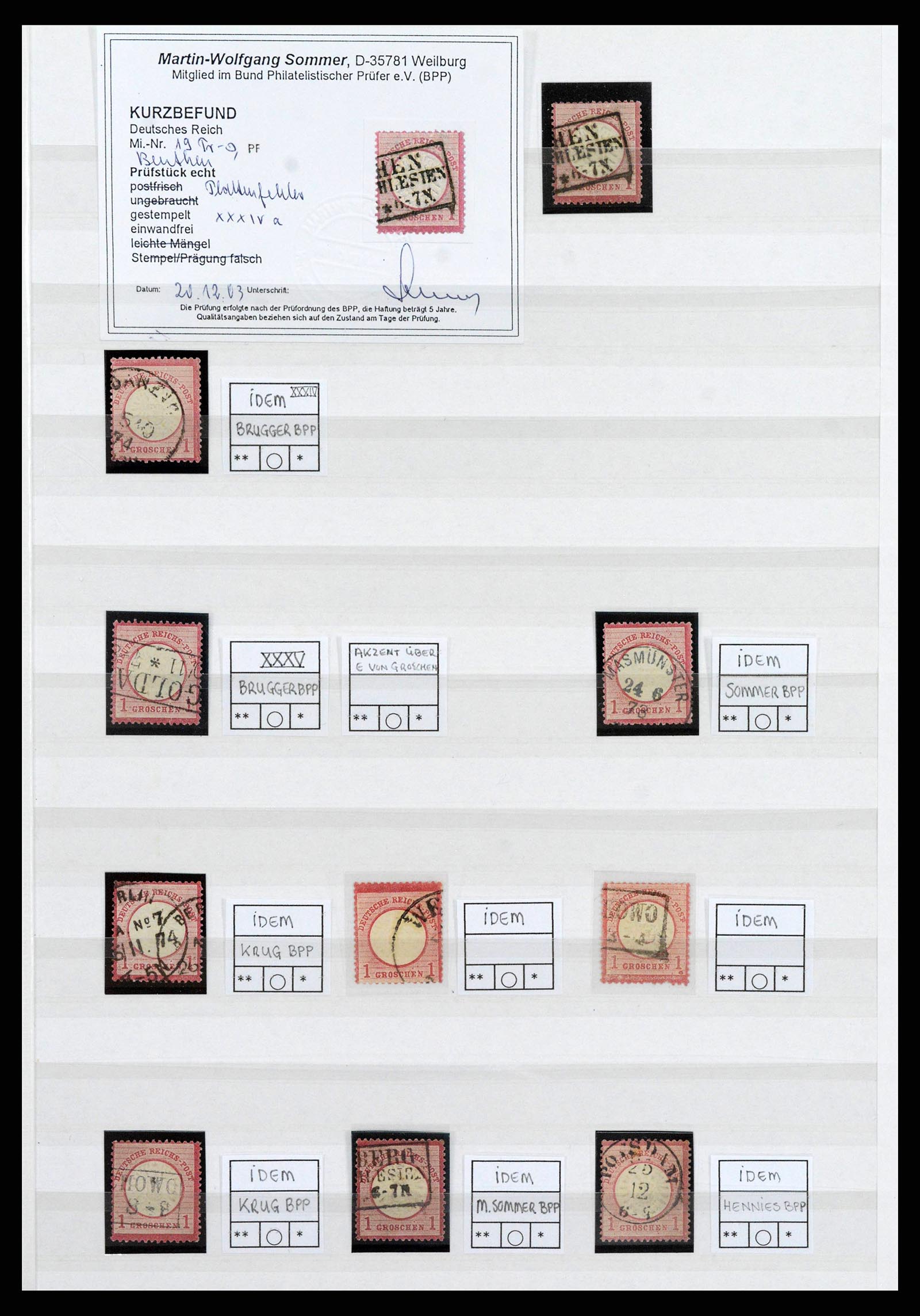 38700 0013 - Stamp collection 38700 Germany specialised 1872-1880.