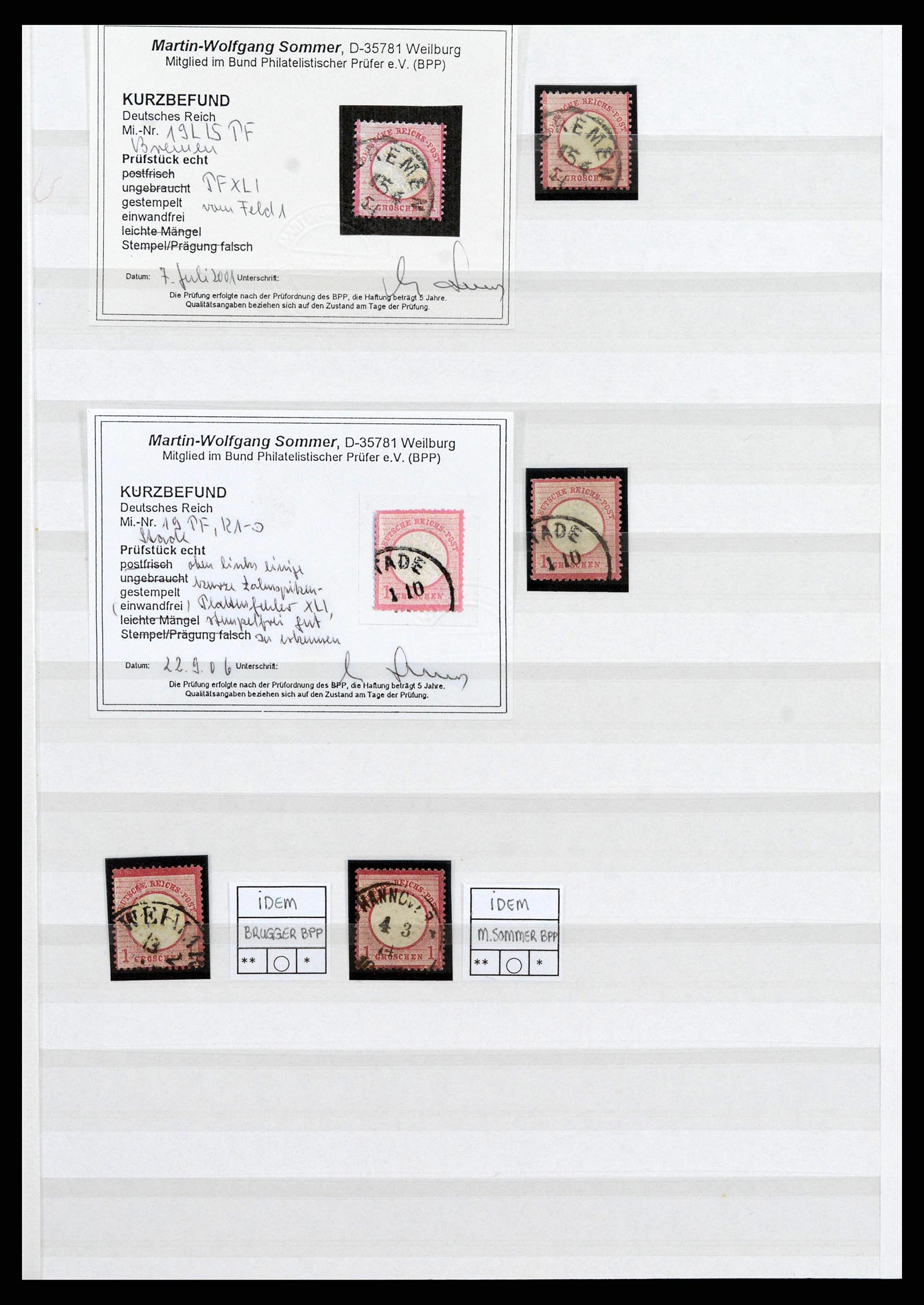 38700 0015 - Stamp collection 38700 Germany specialised 1872-1880.