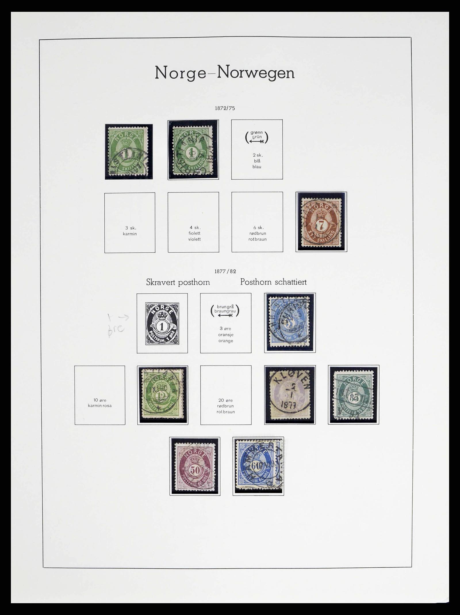 38703 0003 - Postzegelverzameling 38703 Noorwegen 1855-1989.