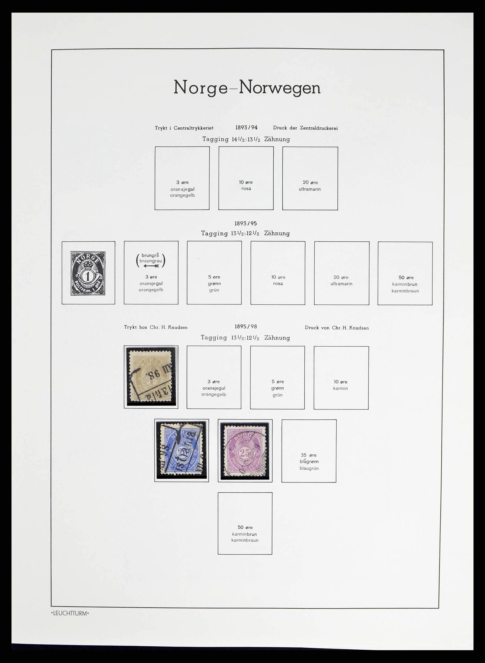38703 0005 - Postzegelverzameling 38703 Noorwegen 1855-1989.