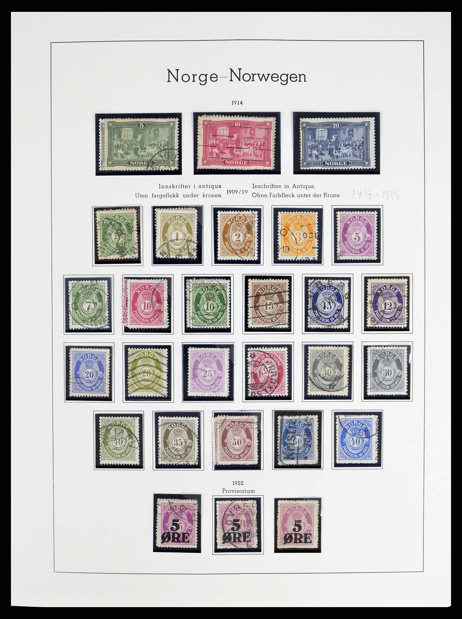 38703 0008 - Postzegelverzameling 38703 Noorwegen 1855-1989.