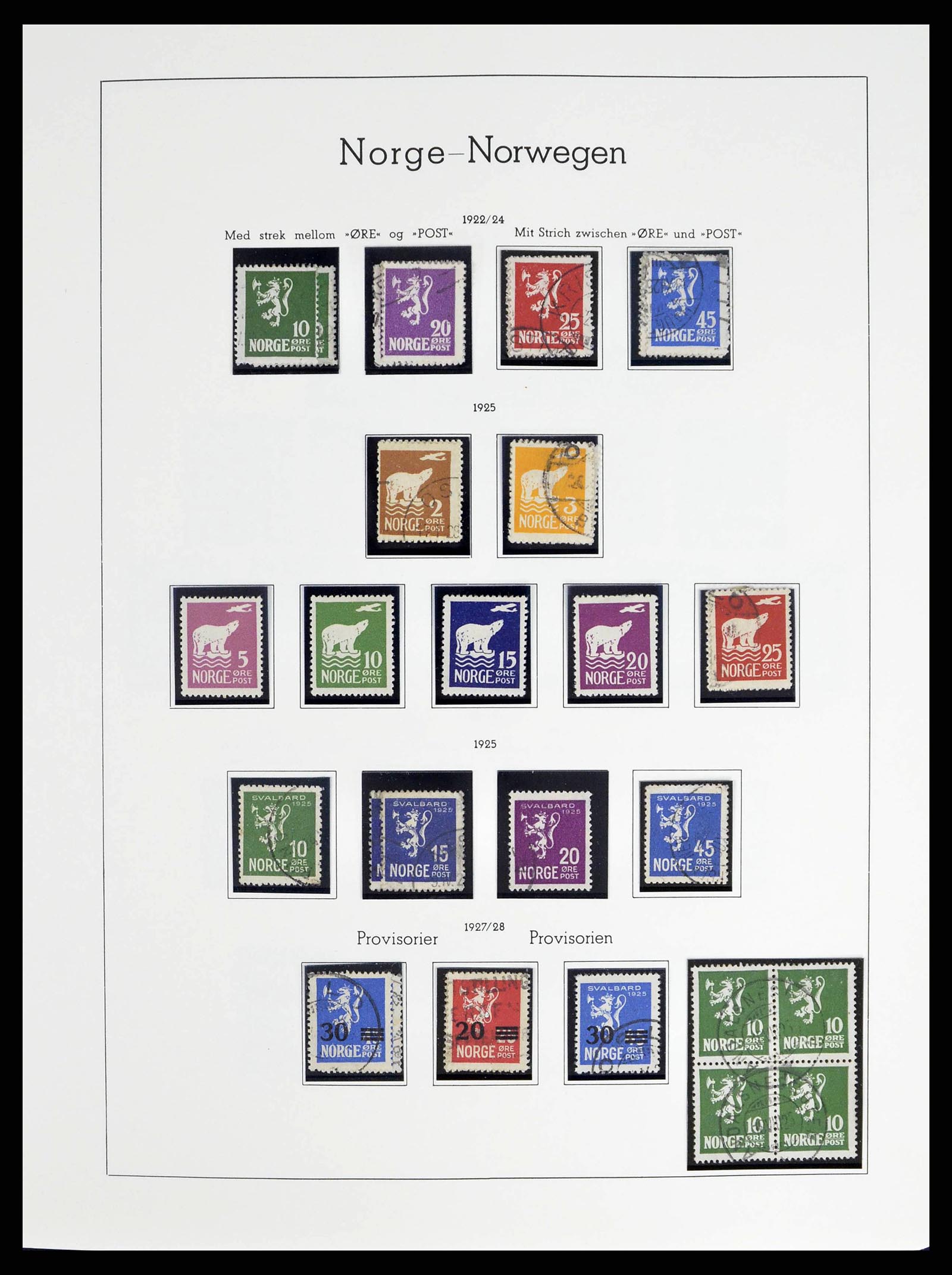 38703 0009 - Postzegelverzameling 38703 Noorwegen 1855-1989.