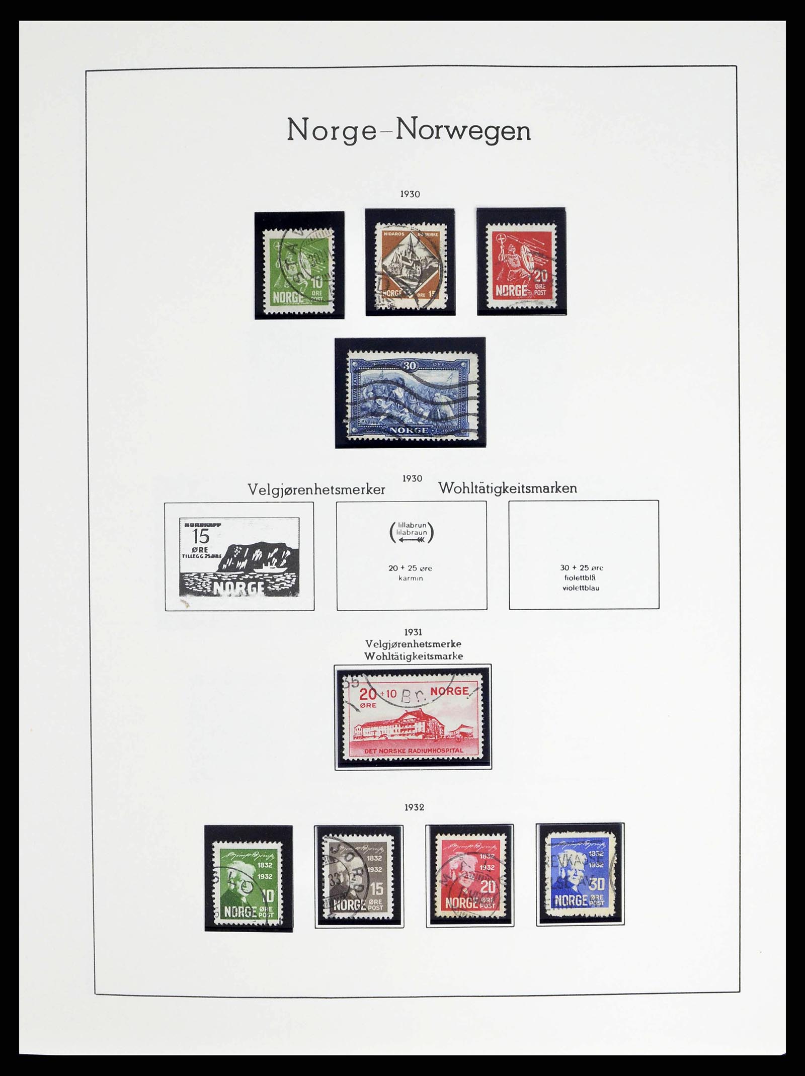 38703 0012 - Postzegelverzameling 38703 Noorwegen 1855-1989.