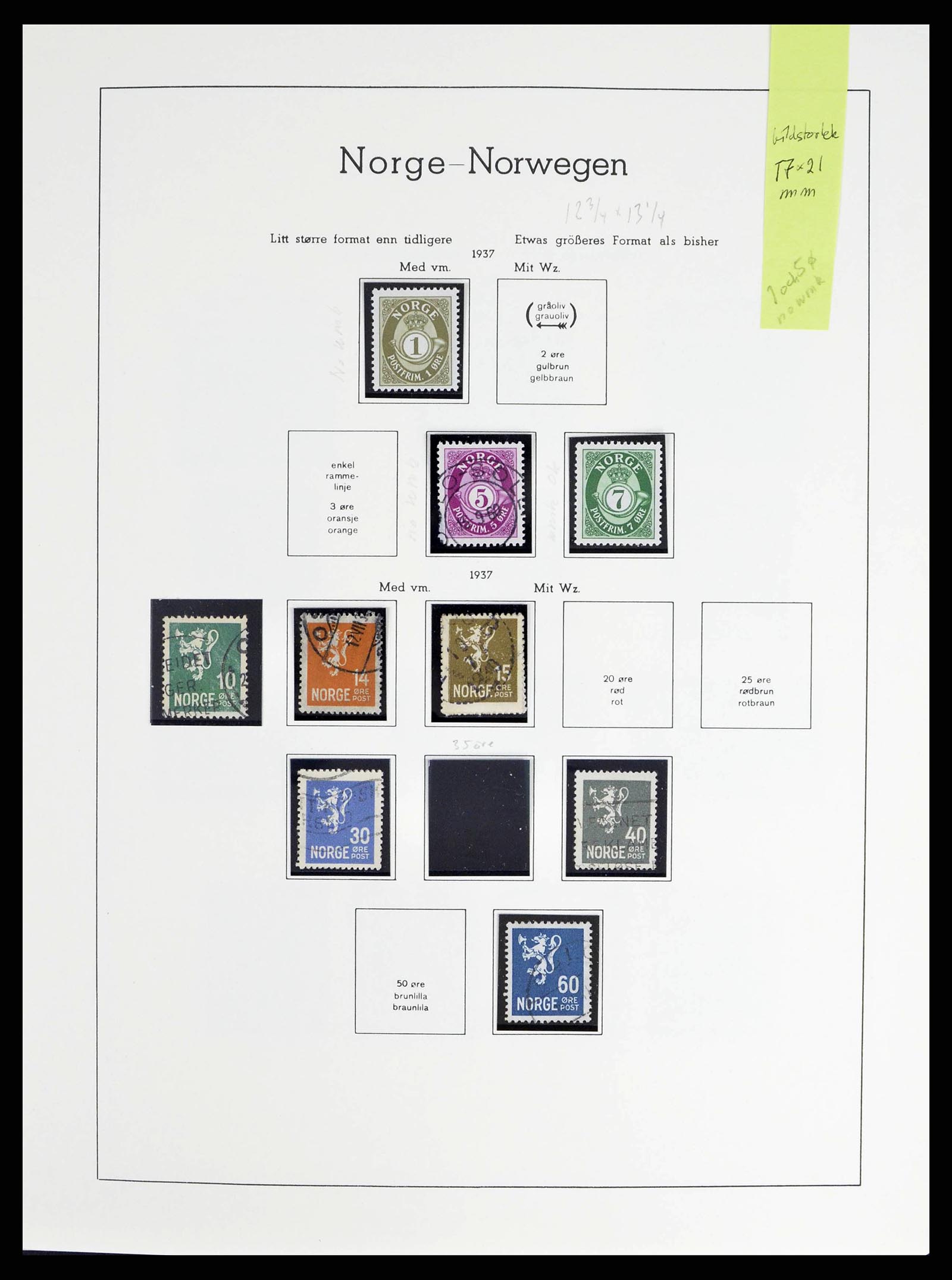 38703 0014 - Postzegelverzameling 38703 Noorwegen 1855-1989.