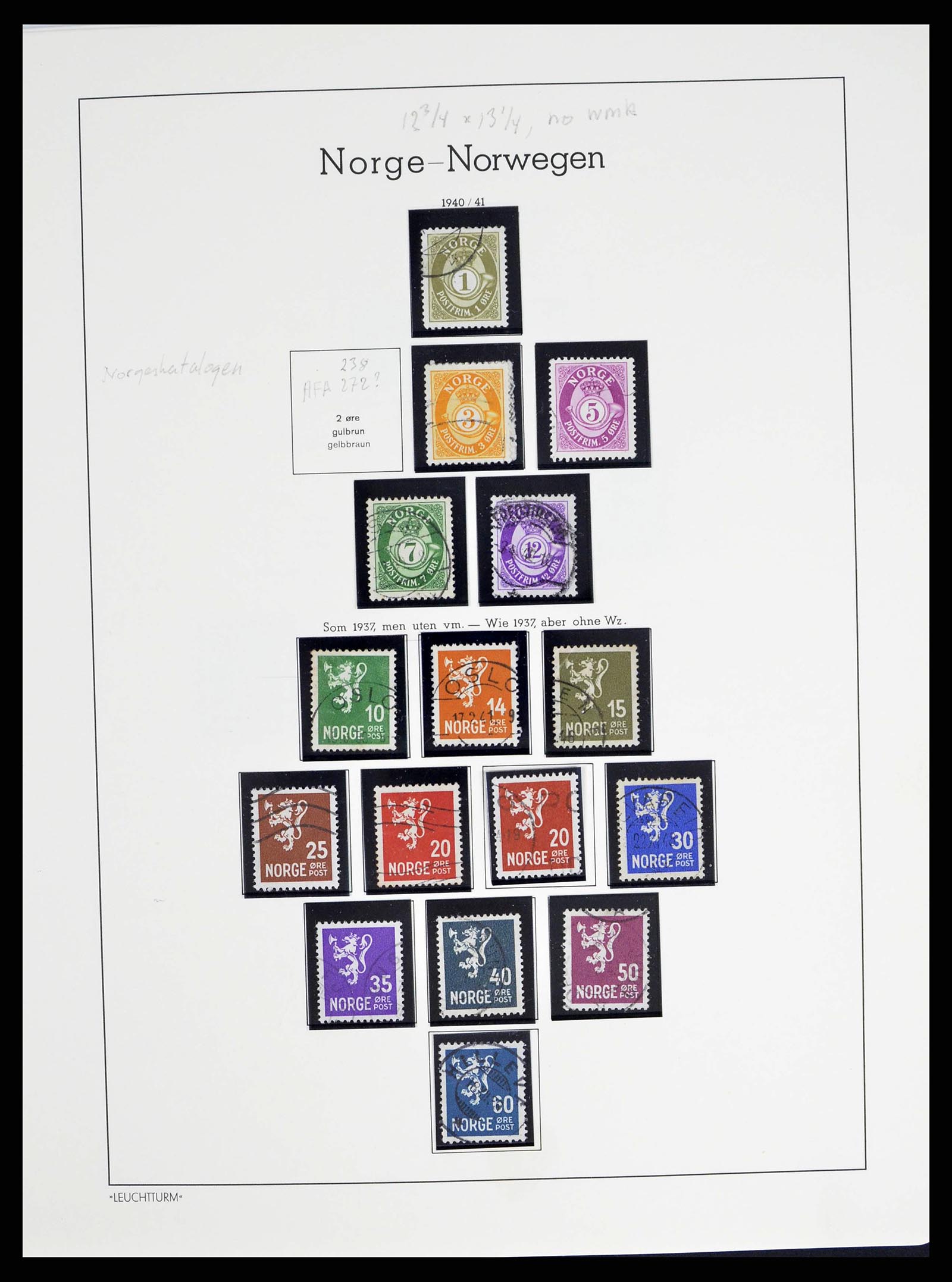 38703 0017 - Postzegelverzameling 38703 Noorwegen 1855-1989.