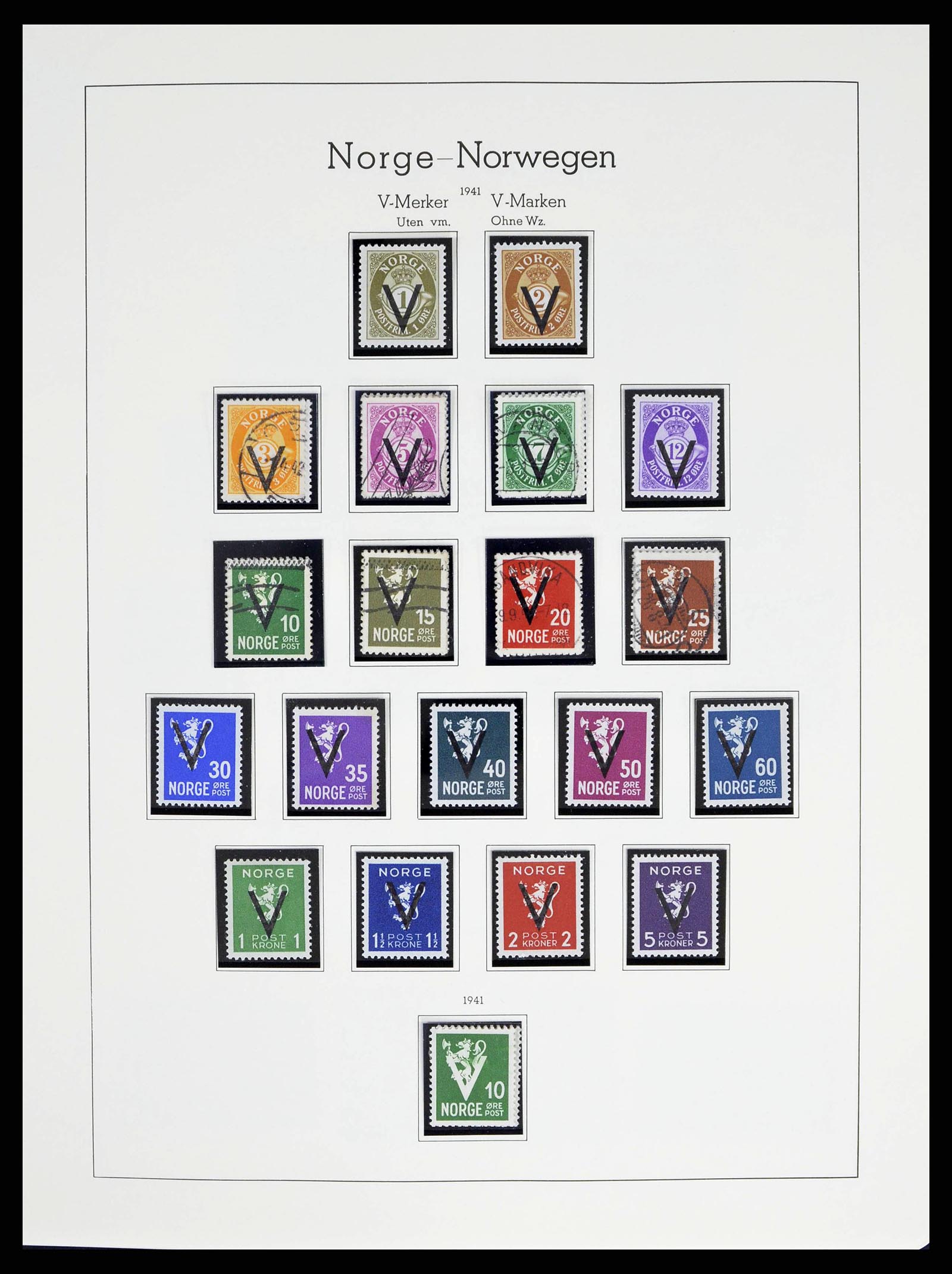 38703 0019 - Postzegelverzameling 38703 Noorwegen 1855-1989.