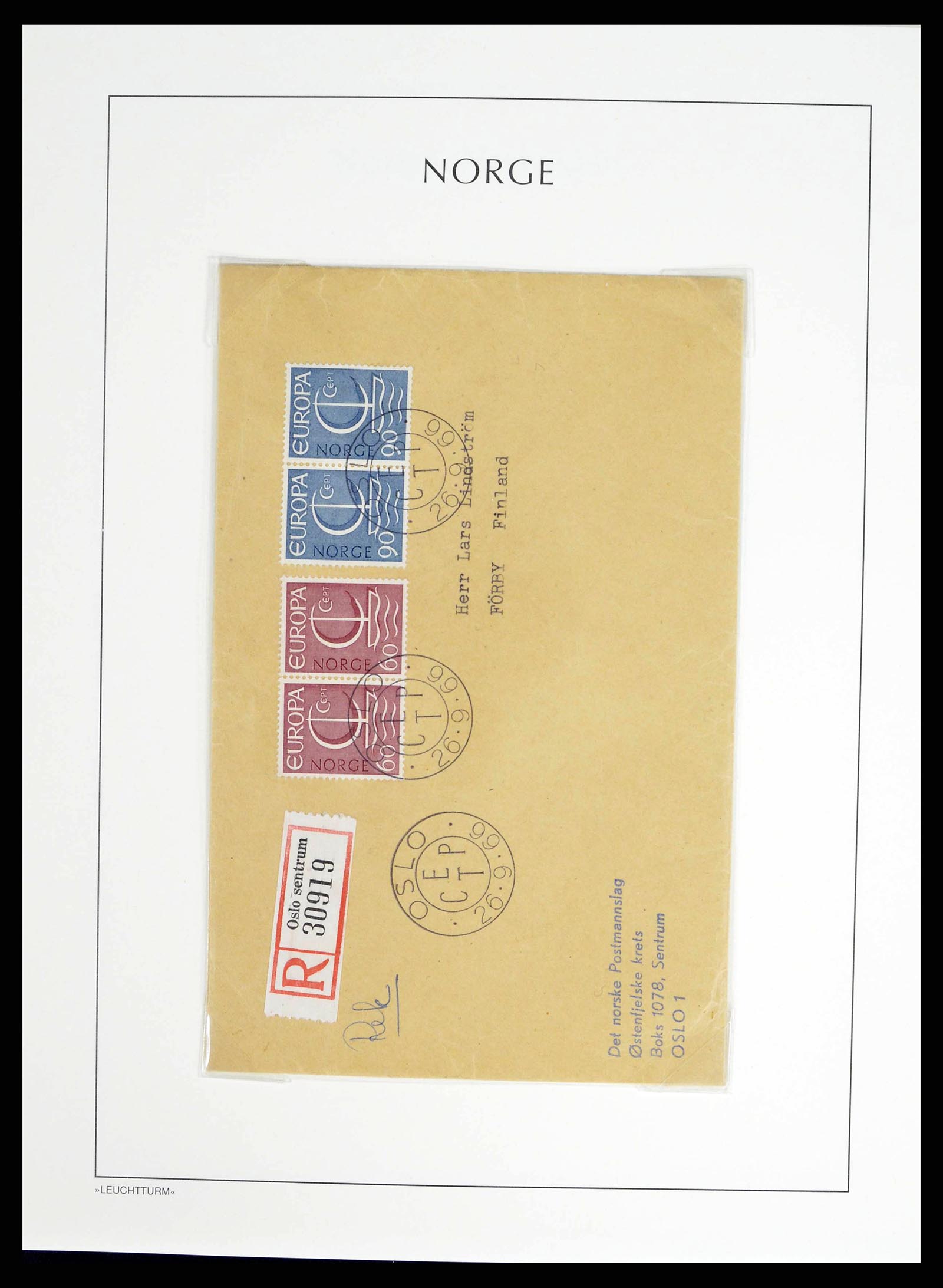 38703 0044 - Postzegelverzameling 38703 Noorwegen 1855-1989.