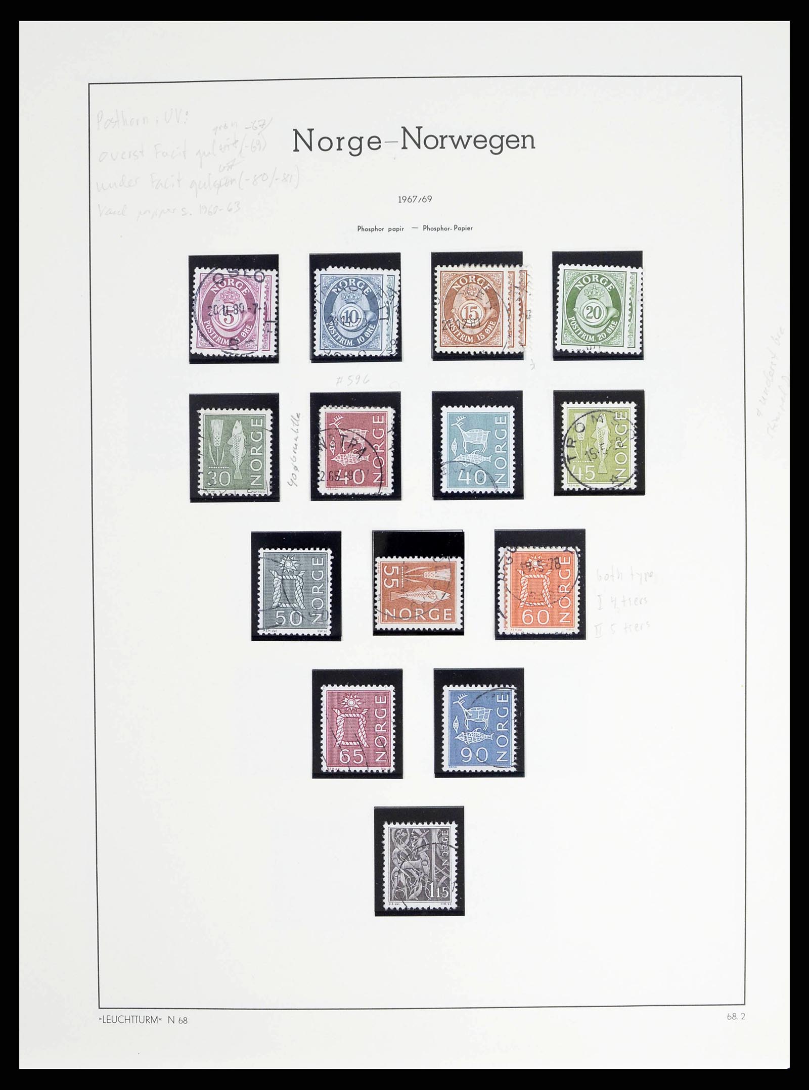 38703 0048 - Postzegelverzameling 38703 Noorwegen 1855-1989.