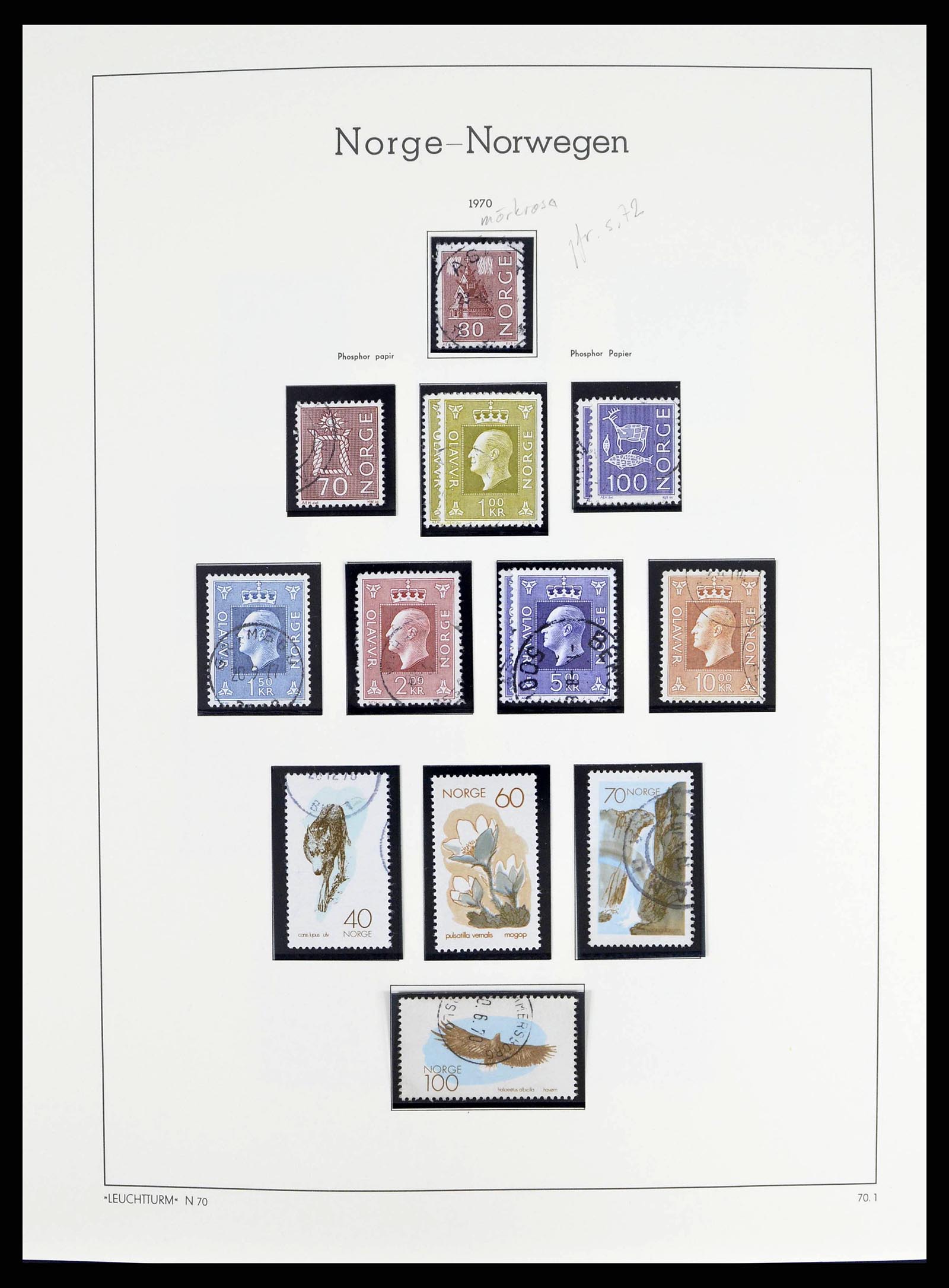 38703 0051 - Postzegelverzameling 38703 Noorwegen 1855-1989.