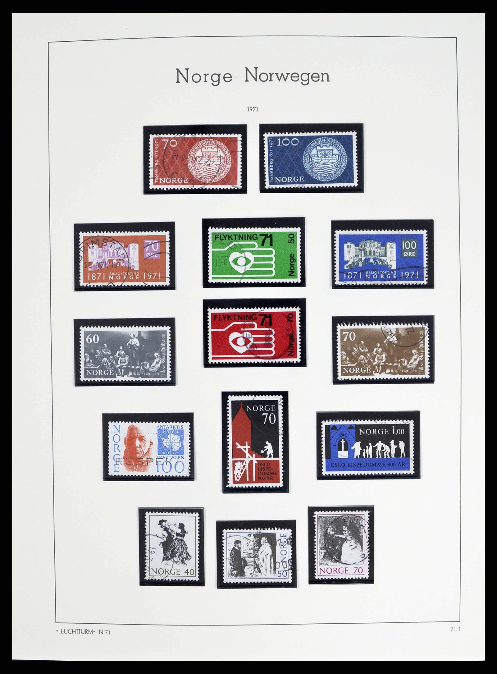 38703 0053 - Postzegelverzameling 38703 Noorwegen 1855-1989.