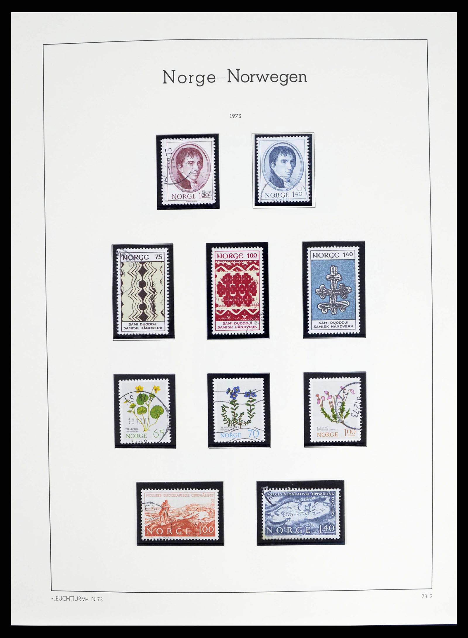 38703 0057 - Postzegelverzameling 38703 Noorwegen 1855-1989.