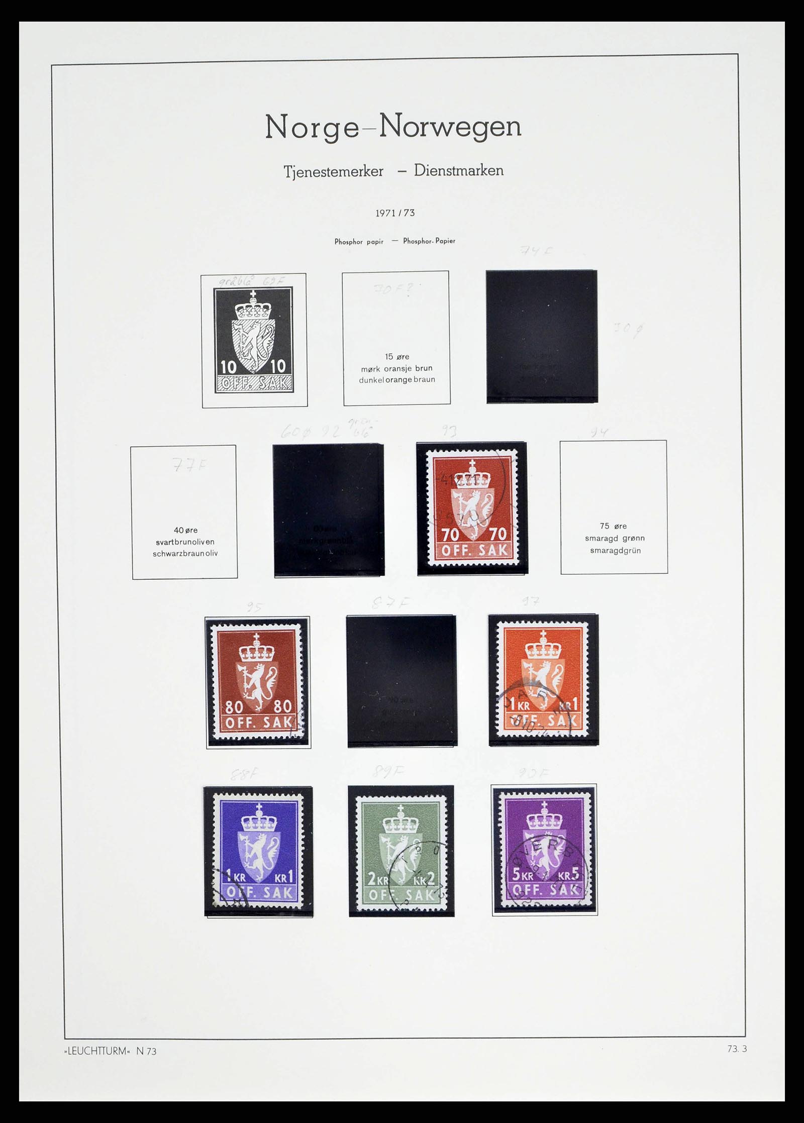 38703 0122 - Postzegelverzameling 38703 Noorwegen 1855-1989.