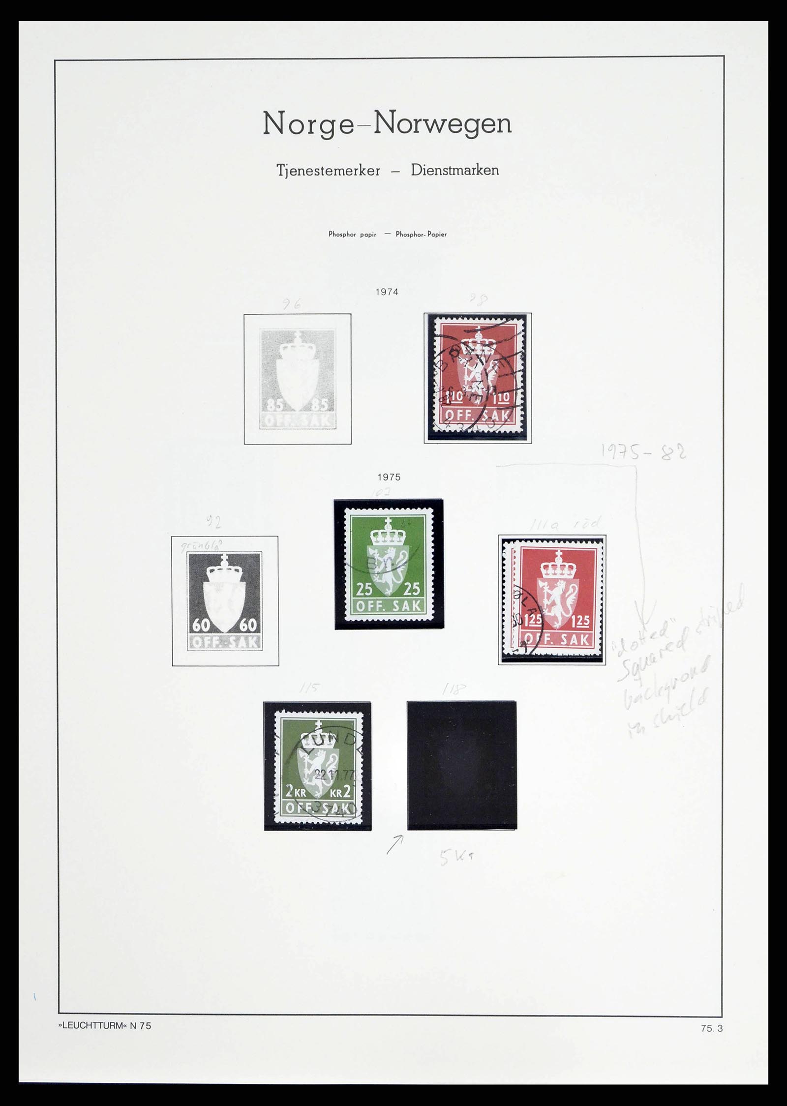 38703 0123 - Postzegelverzameling 38703 Noorwegen 1855-1989.