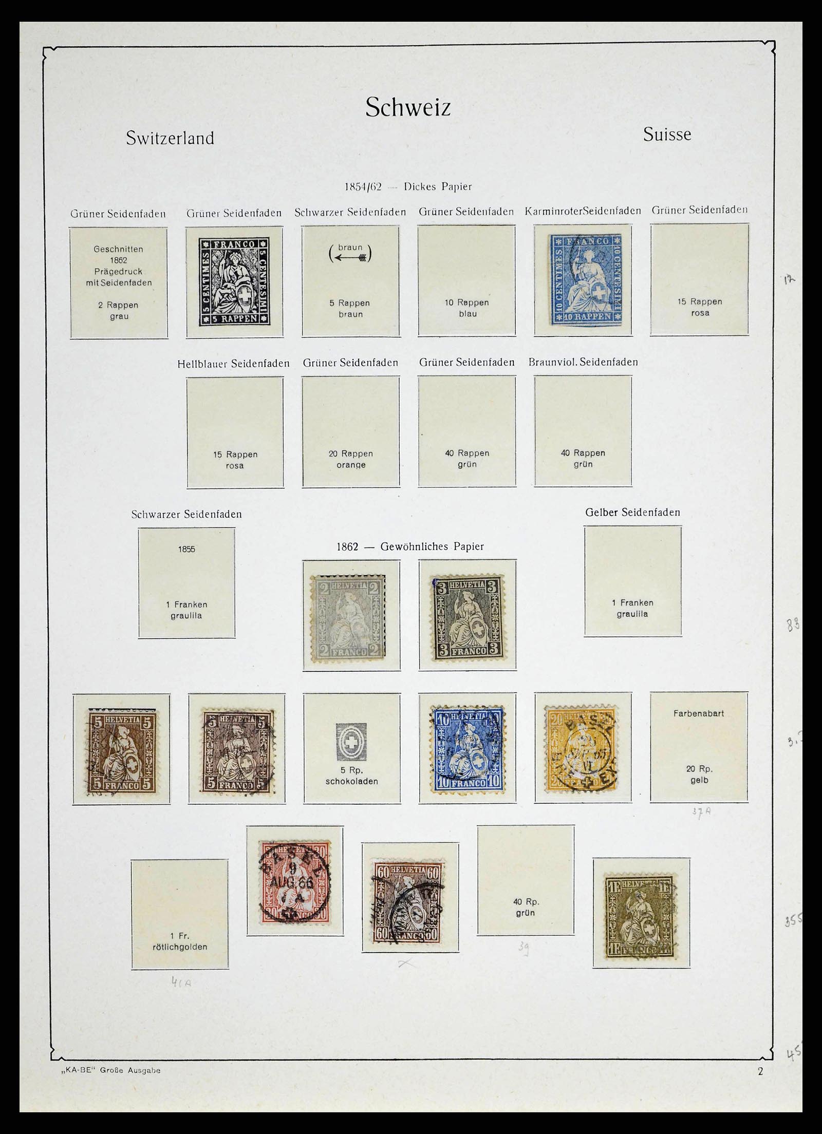 38706 0001 - Stamp collection 38706 Switzerland 1854-1985.