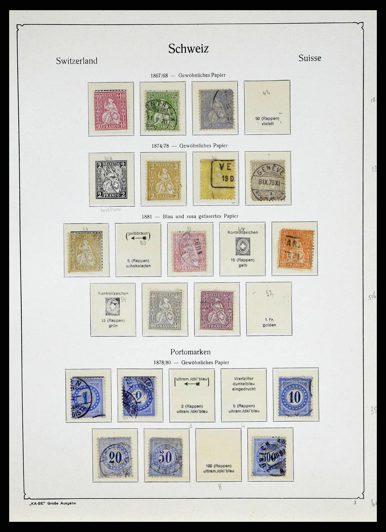 38706 0002 - Stamp collection 38706 Switzerland 1854-1985.