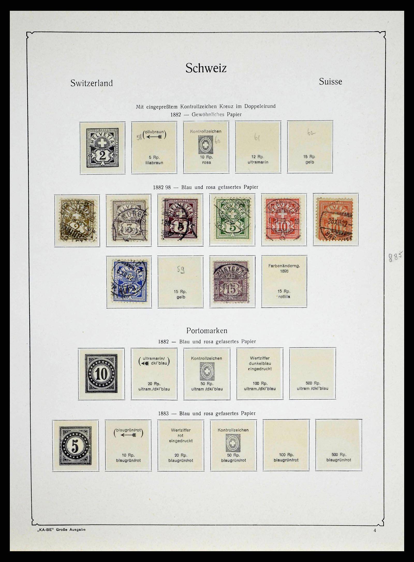 38706 0003 - Postzegelverzameling 38706 Zwitserland 1854-1985.