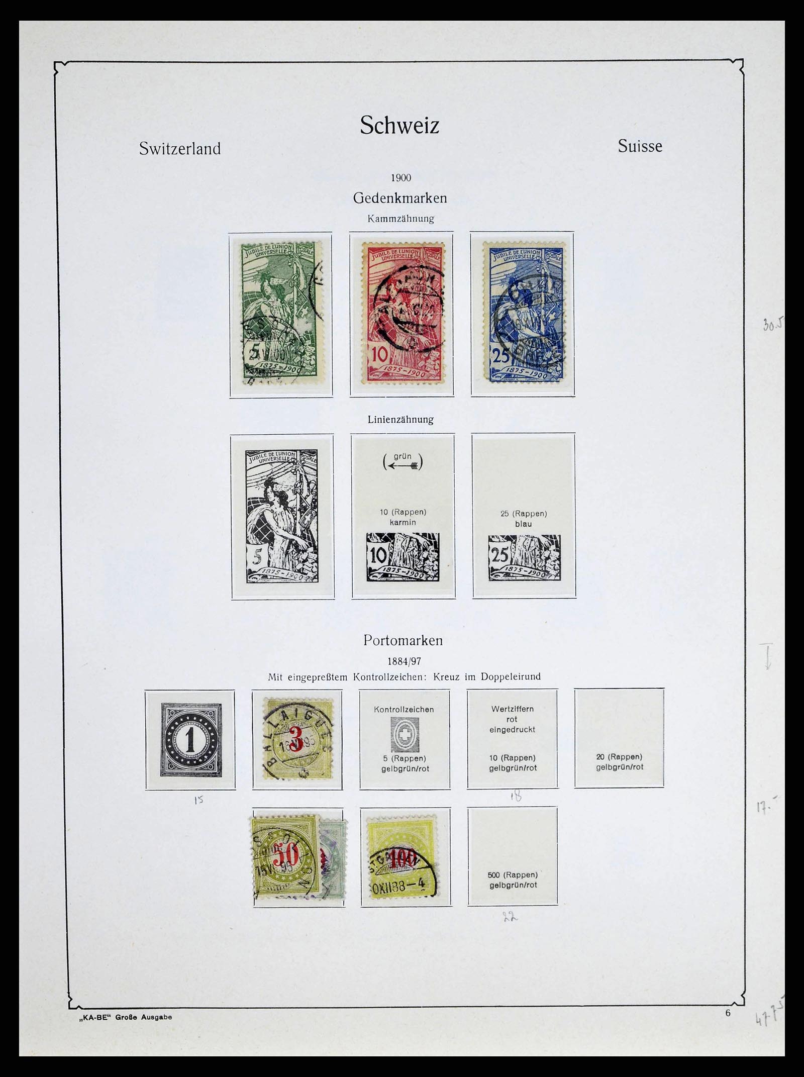 38706 0006 - Postzegelverzameling 38706 Zwitserland 1854-1985.