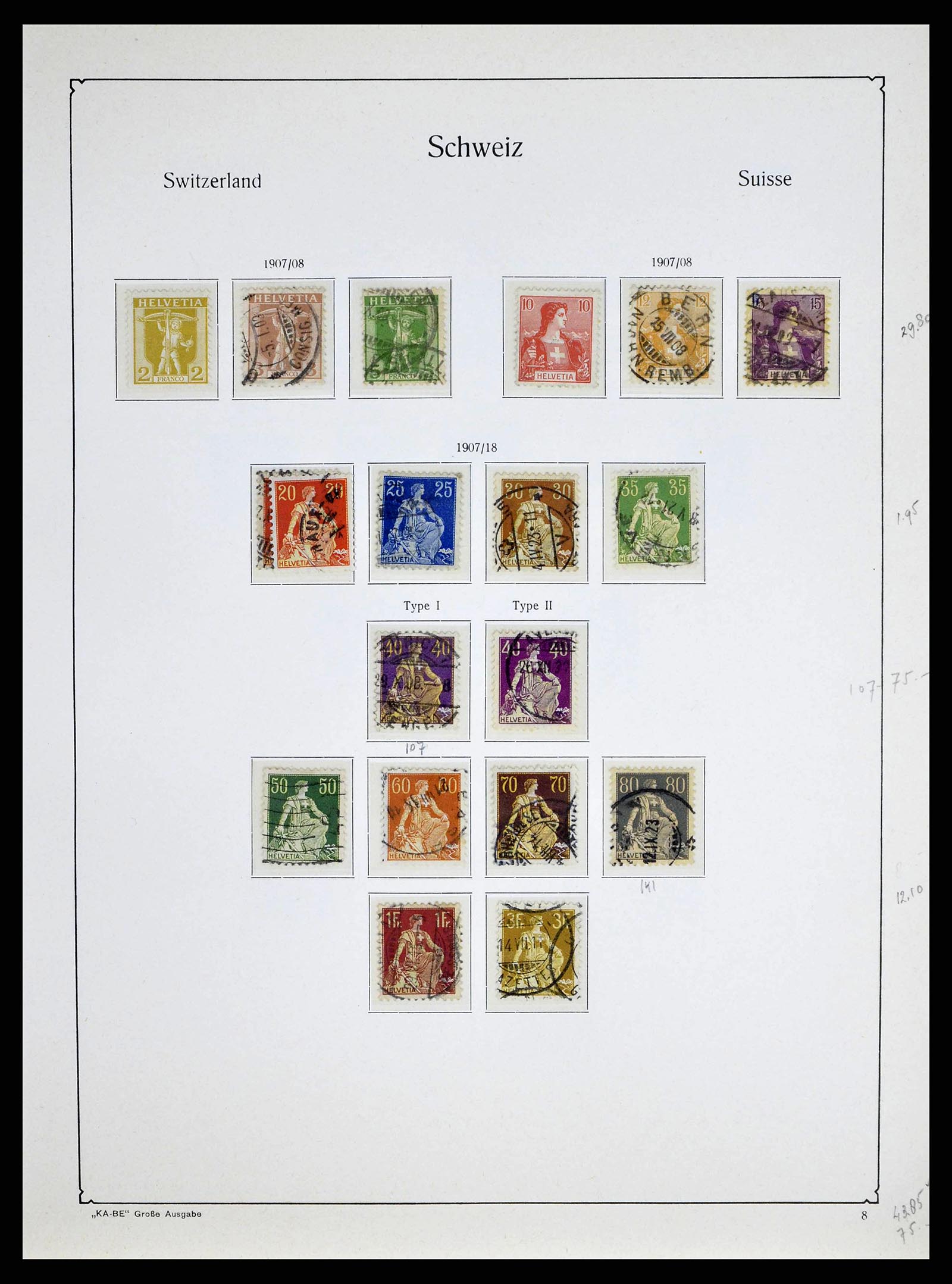 38706 0008 - Stamp collection 38706 Switzerland 1854-1985.