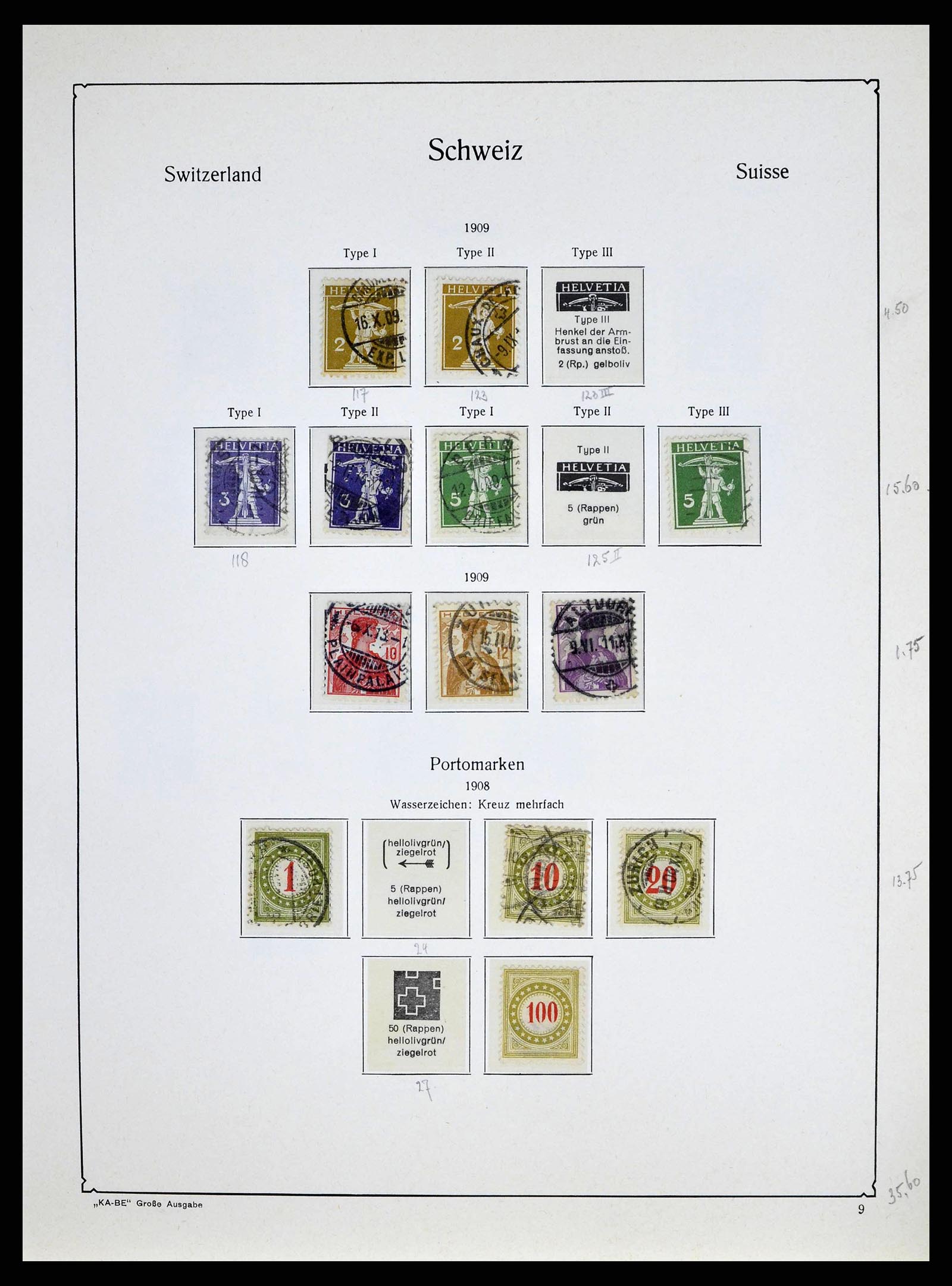 38706 0009 - Postzegelverzameling 38706 Zwitserland 1854-1985.