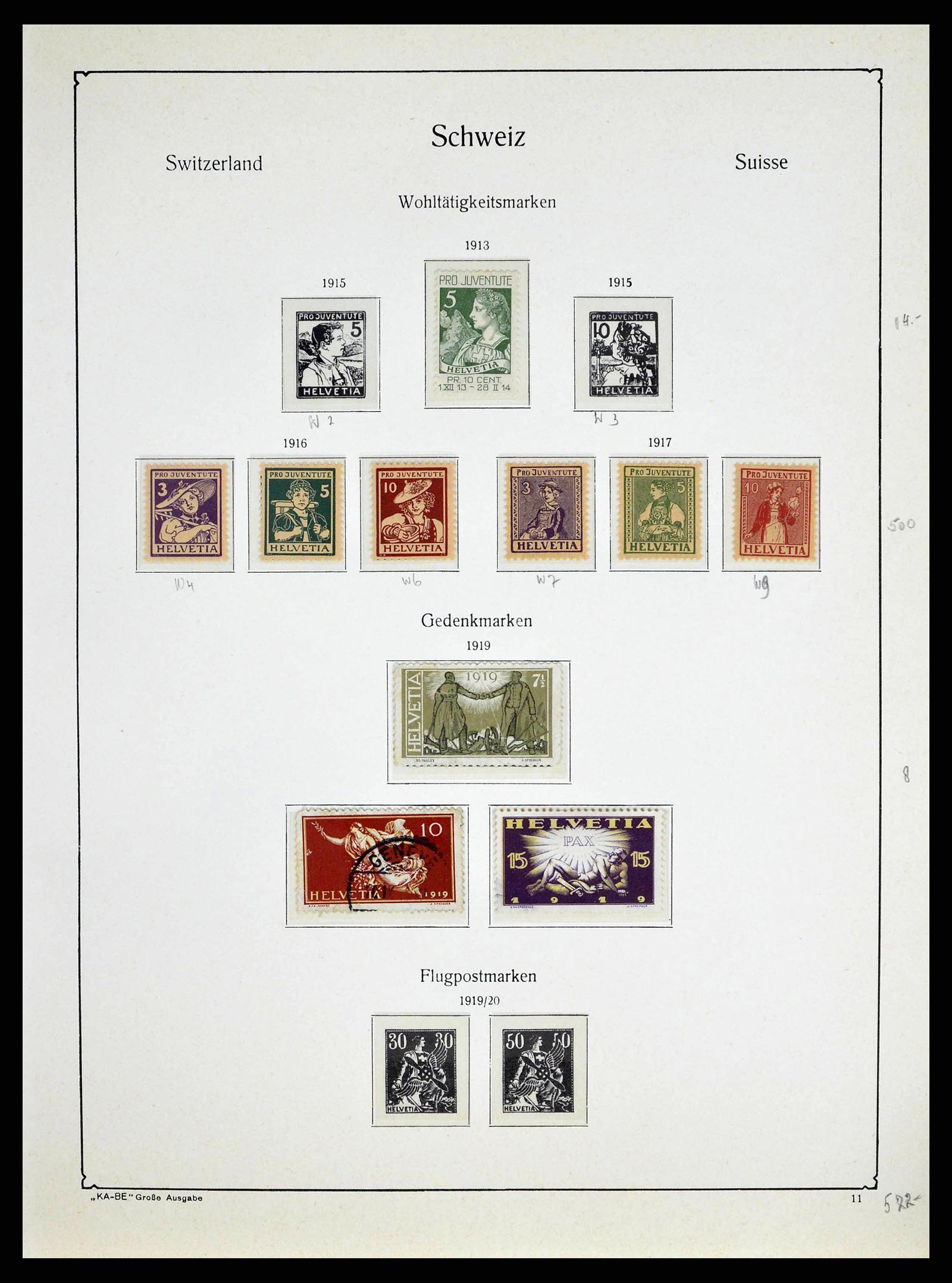 38706 0011 - Postzegelverzameling 38706 Zwitserland 1854-1985.