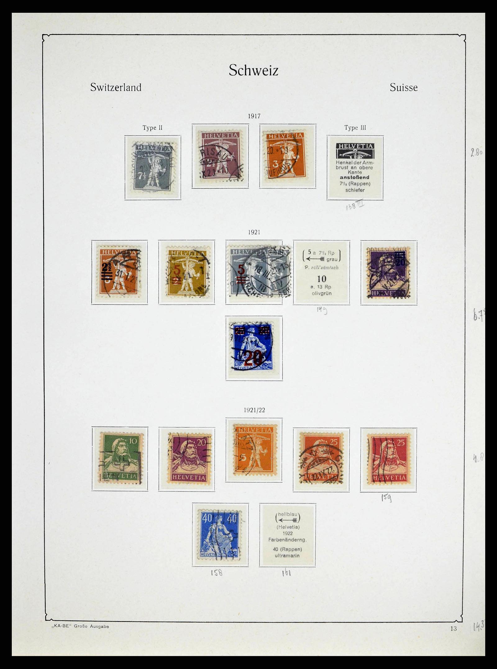 38706 0013 - Stamp collection 38706 Switzerland 1854-1985.